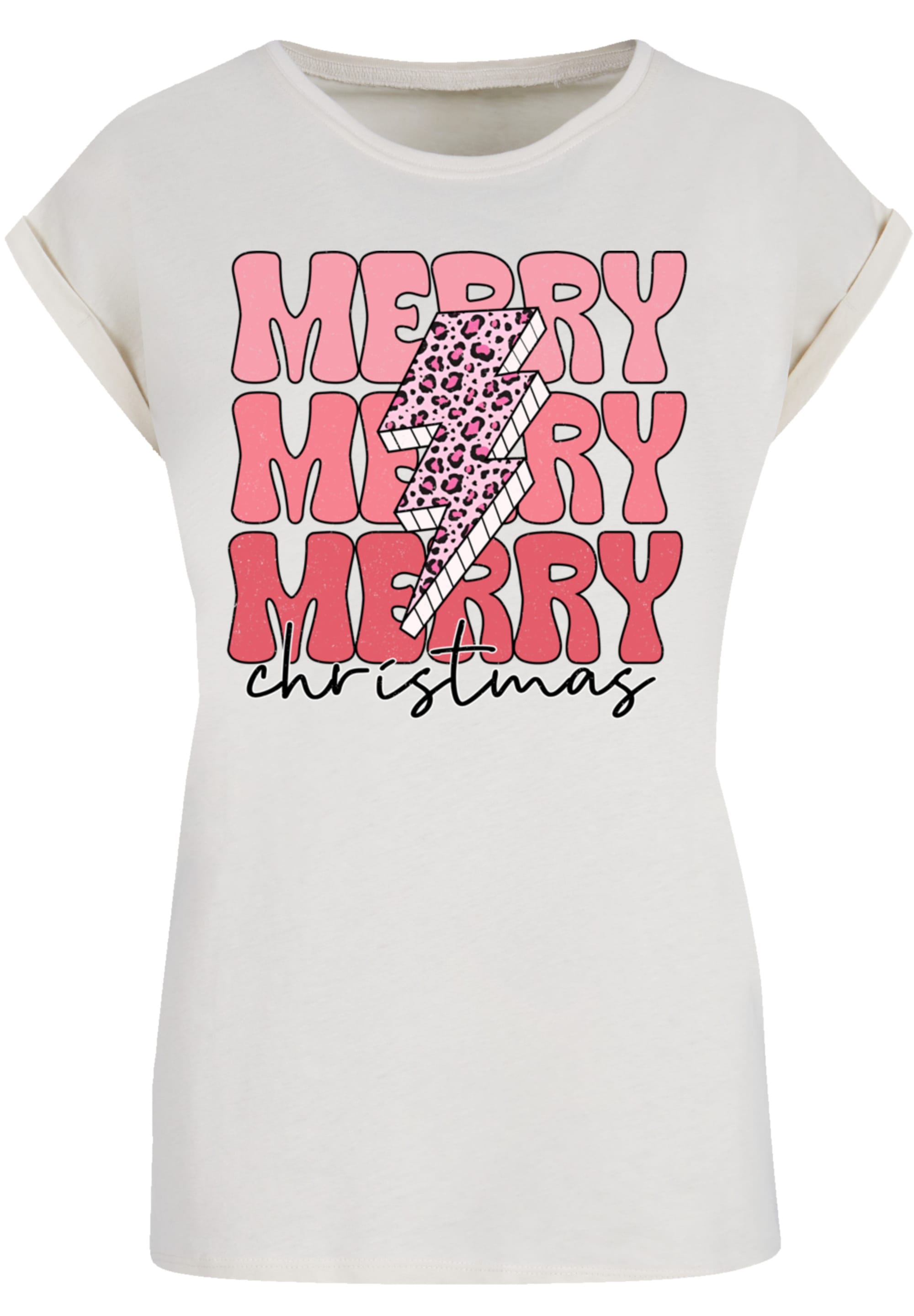 F4NT4STIC T-Shirt »Merry Weihnachten Print Leo Print«, Premium Qualität, Weihnachts-Kollection