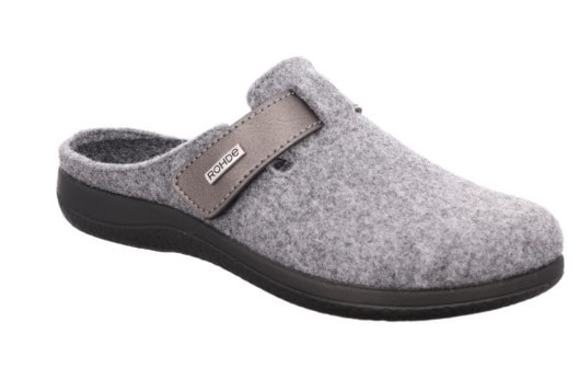Rohde Pantoffel "BARI", Hausschuh, Clog mit Klettverschluss-Riemchen günstig online kaufen