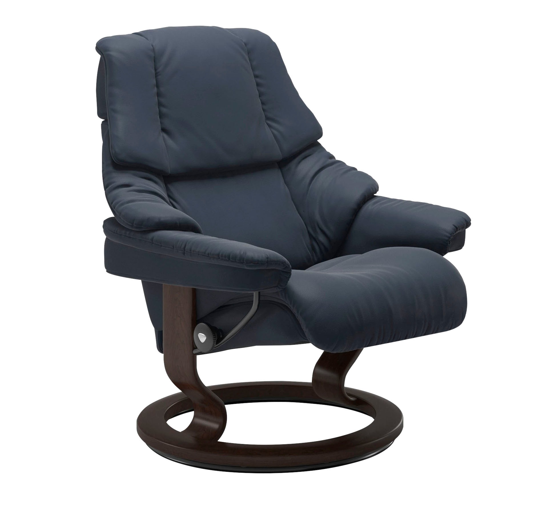 Stressless® Relaxsessel »Reno«, (Set, Relaxsessel mit Hocker), mit Hocker, mit Classic Base, Größe S, M & L, Gestell Braun