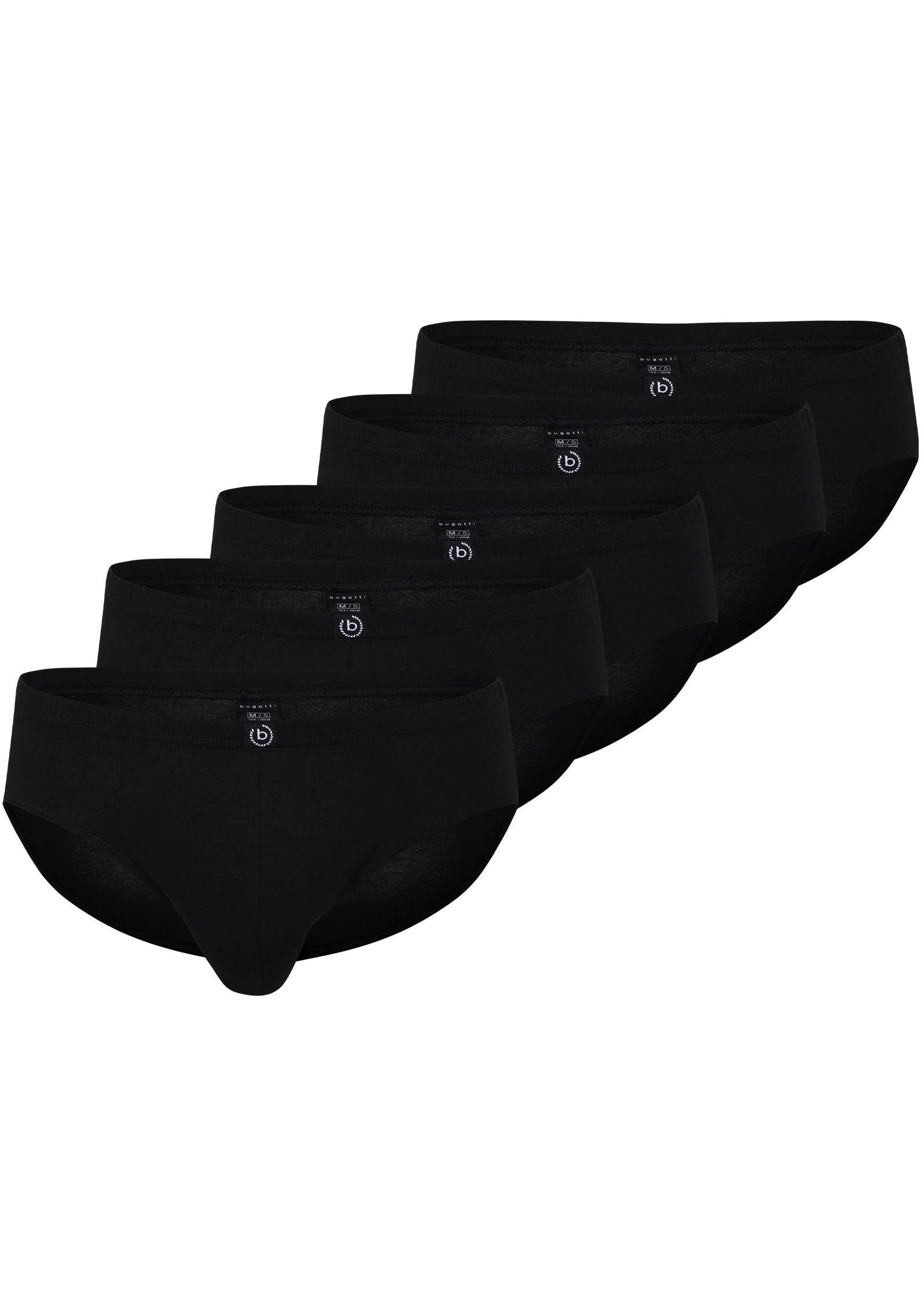 bugatti Slip "Livorno" Packung, weich, basic, eng, atmungsaktiv, Baumwolle, mit Logo