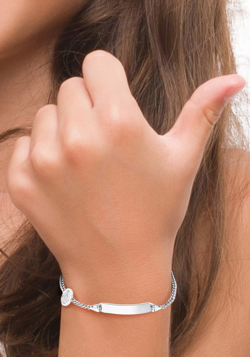 Silberarmband AMOR "Schutzengel/Herz", silber (silberfarben), Armbänder, Mädchen, 14cm, Silber 925 (Sterlingsilber), Silberarmband, Made in Germany 5