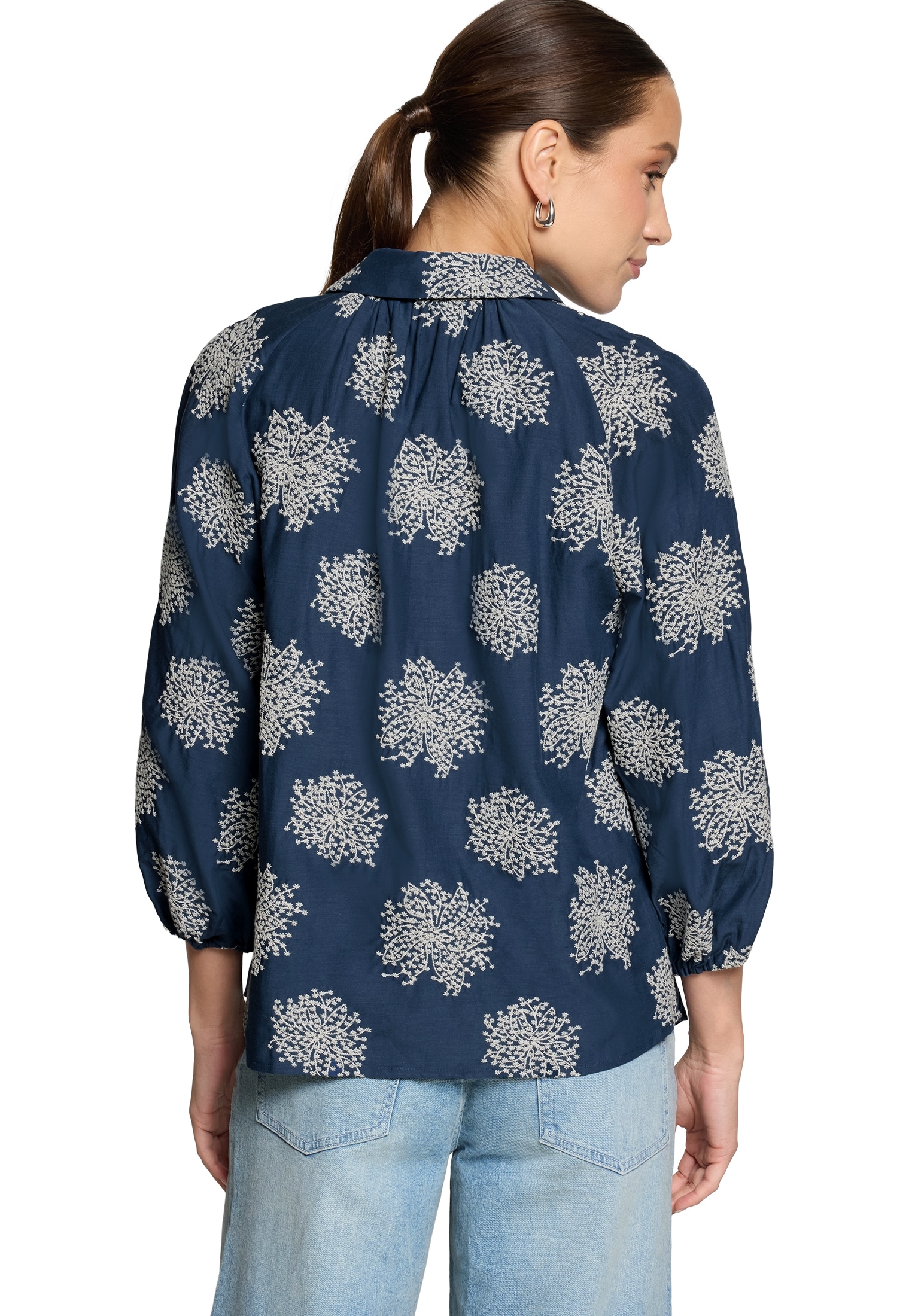 Zero Hemdbluse »Damen mit Stickerei«