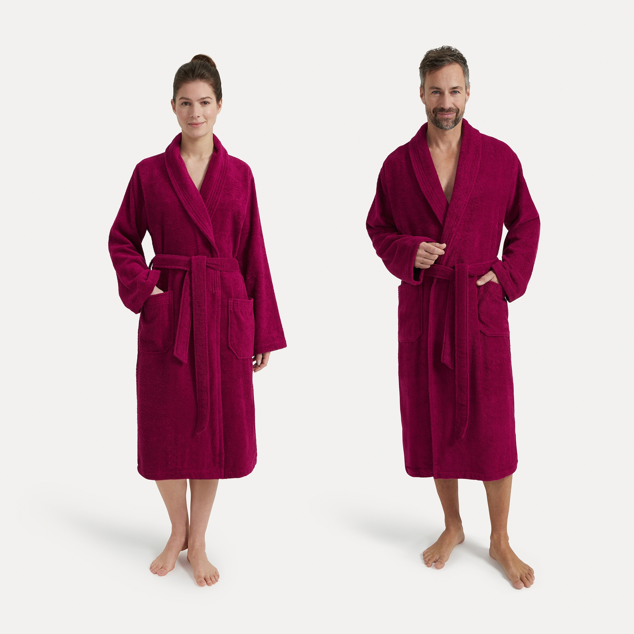 Möve Unisex-Bademantel "Basic", 1 Stk. mit Schalkragen günstig online kaufen