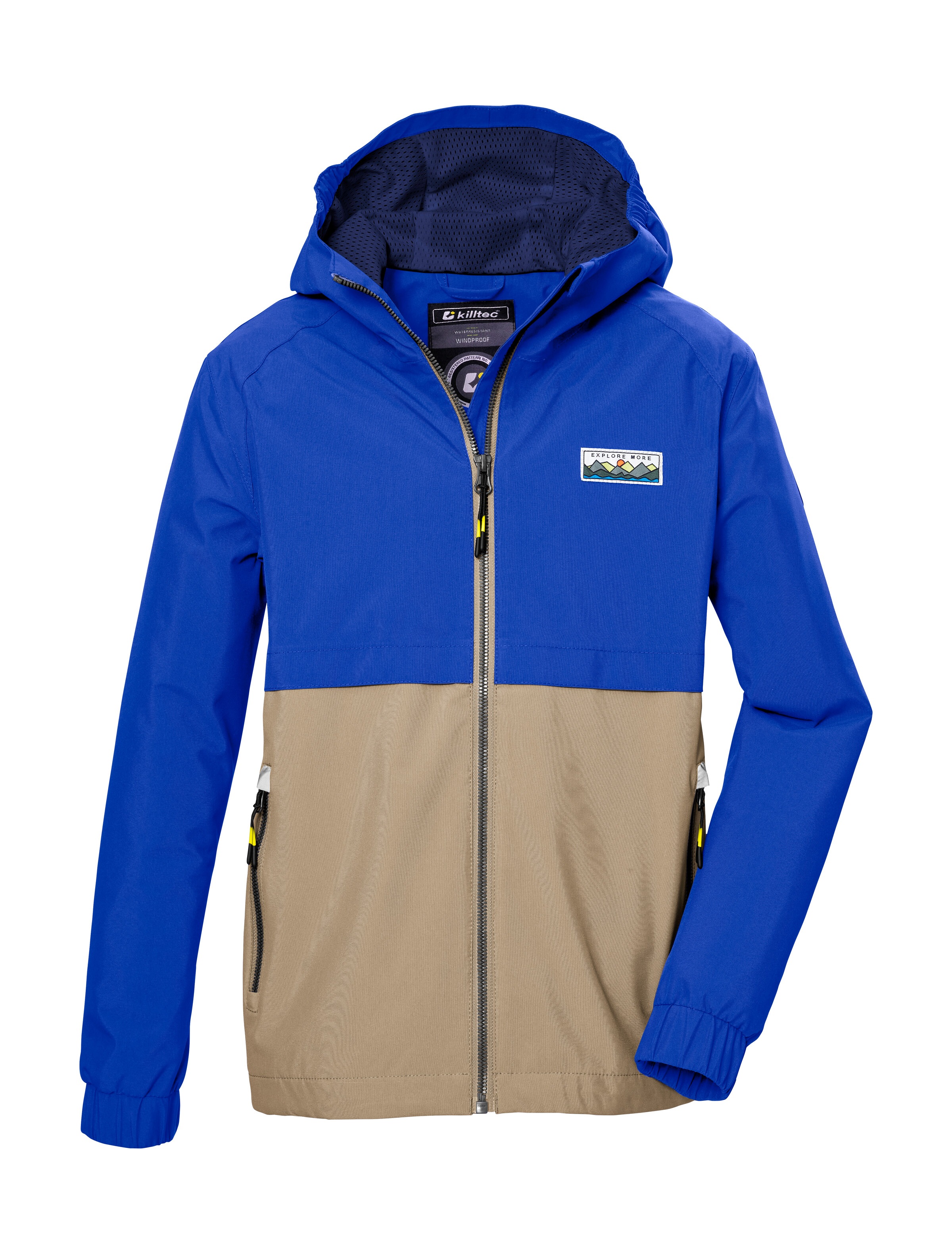 KILLTEC Jungen Funktionsjacke "KOS 141 BYS JCKT", beige, Gr. 128, Obermaterial: 100% Polyester;Futter: 100% Polyester, Jacken, Wasserdichte