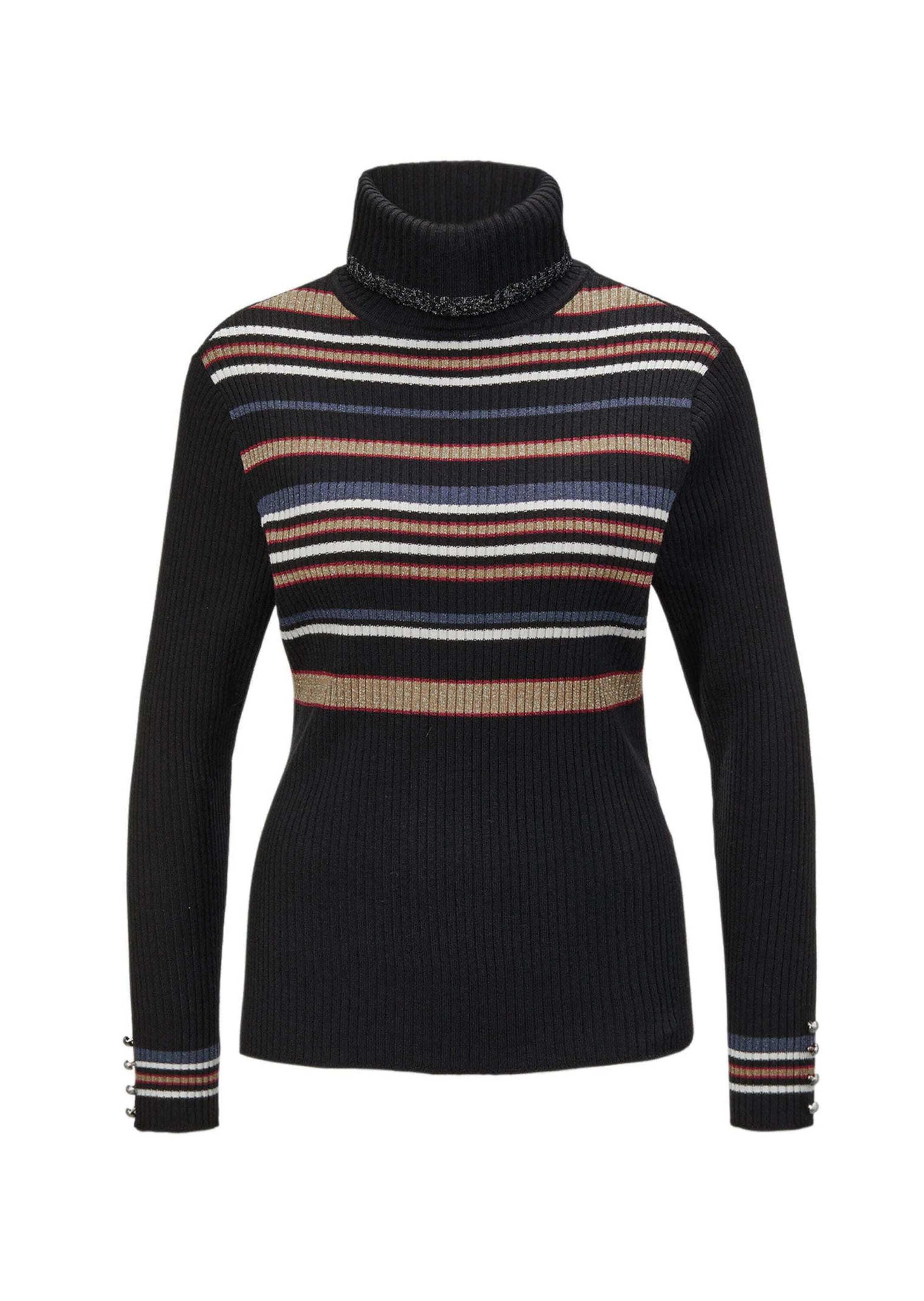 GOLDNER Rollkragenpullover "Kurzgröße Figurschmeichelnder Rollkragenpullover mit Glanzgarn" Ohne