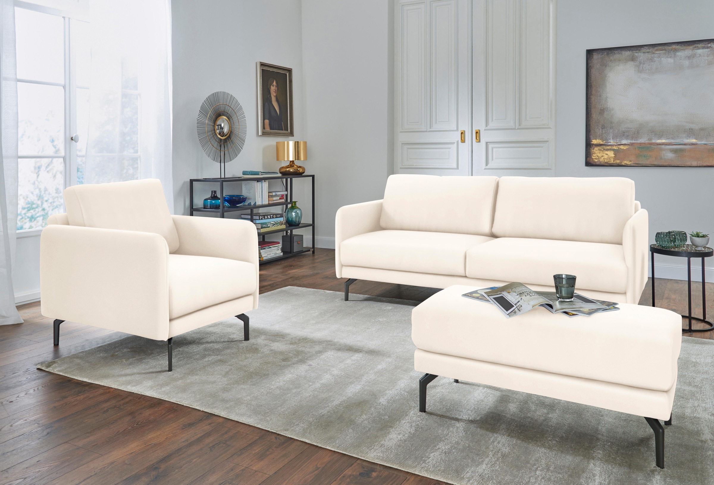 Creation BY ROLF BENZ 2-Sitzer »CR.450, Designsofa, Loungesofa«, Armlehne sehr schmal, Alugussfüße in umbragrau, Breite 150 cm