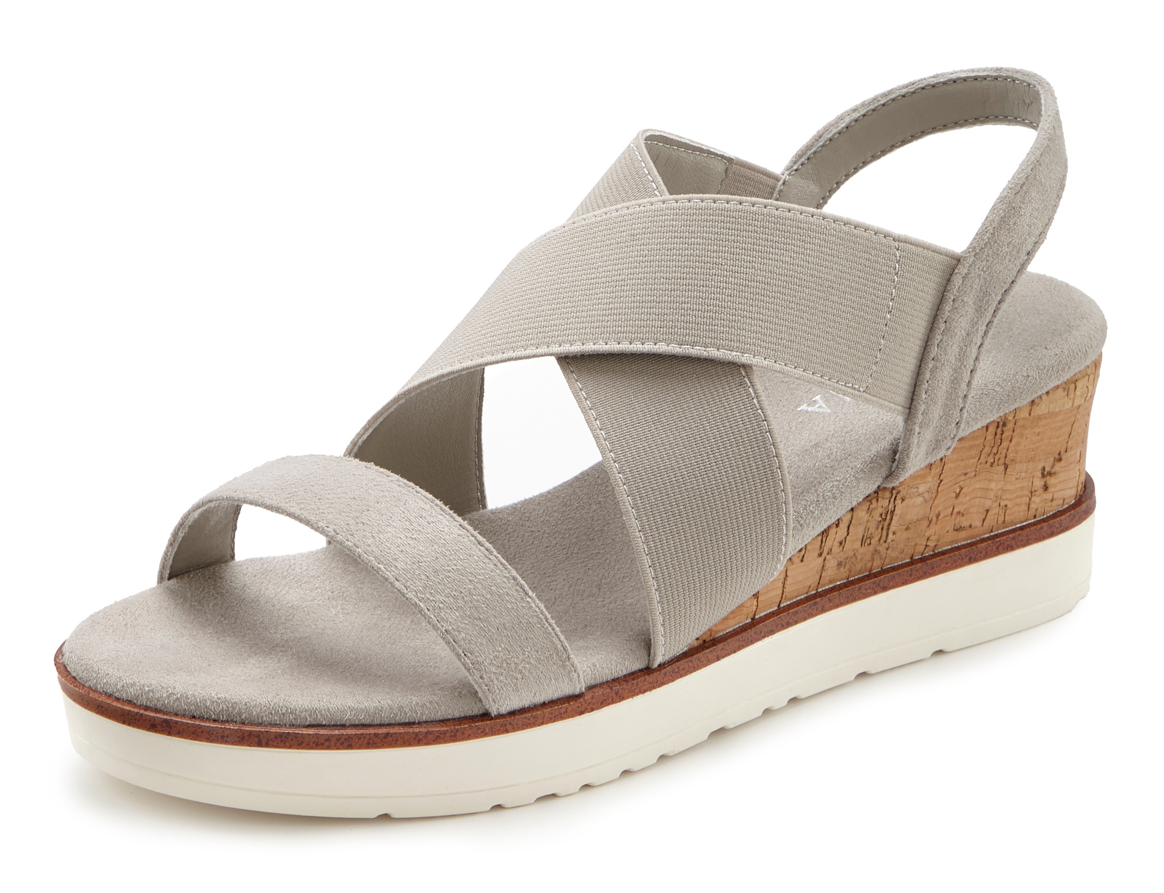 LASCANA Sandalette "Sommerschuh, offener Schuh, Sandale" mit elastischen Ri günstig online kaufen