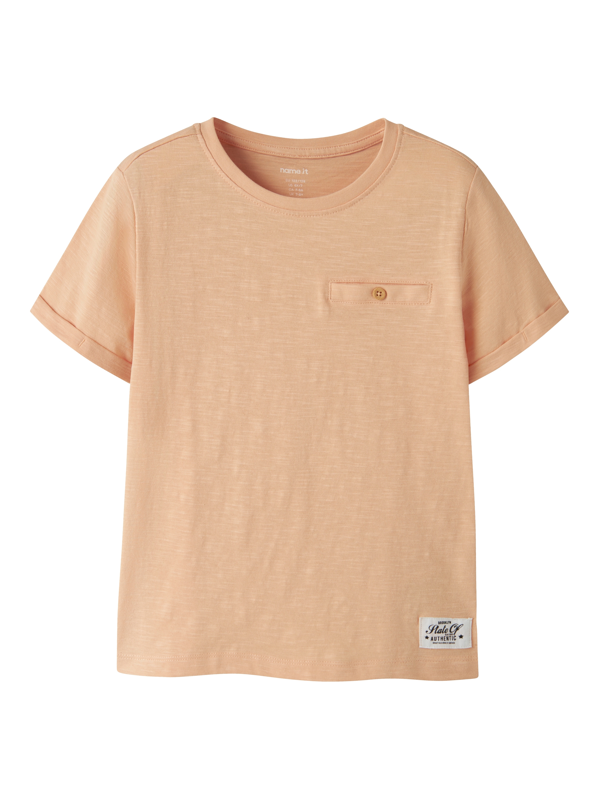 Name It Kurzarmshirt "Nkmvincent Ss Top F Noos" Baumwolle, Brusttasche