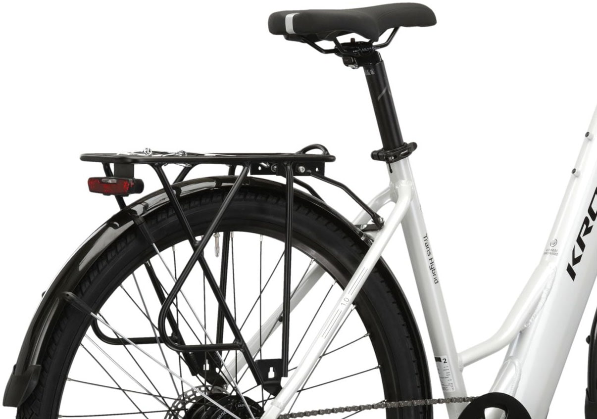 Kross E-Bike »KROSS E-Trekkingrad Trans Hybrid LS 1.0 28 Zoll weiß«, 8 Gang, microSHIFT, ACOLYTE M5185M, Heckmotor 250 W