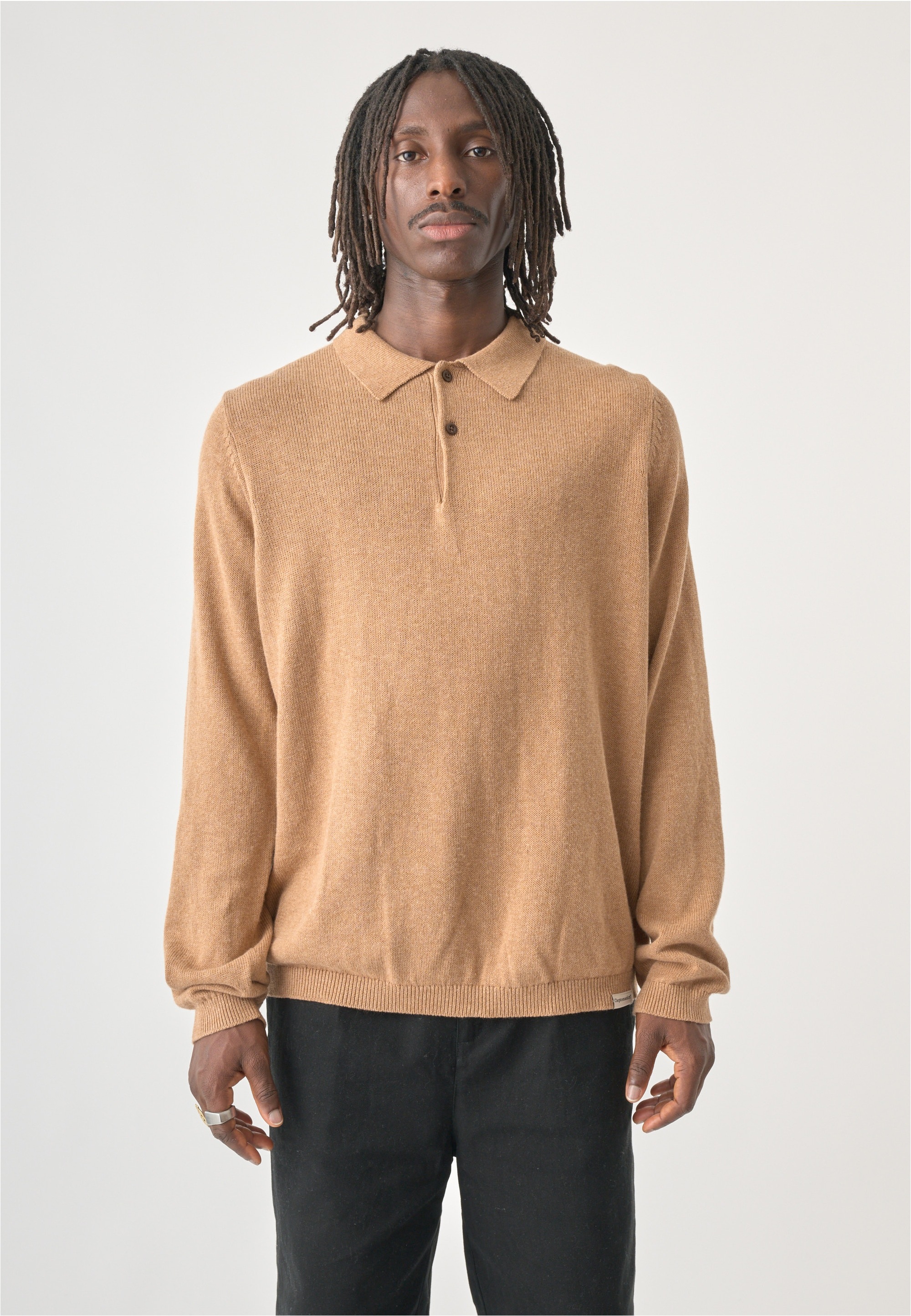 Cleptomanicx Langarmshirt mit eleganter Knopfleiste