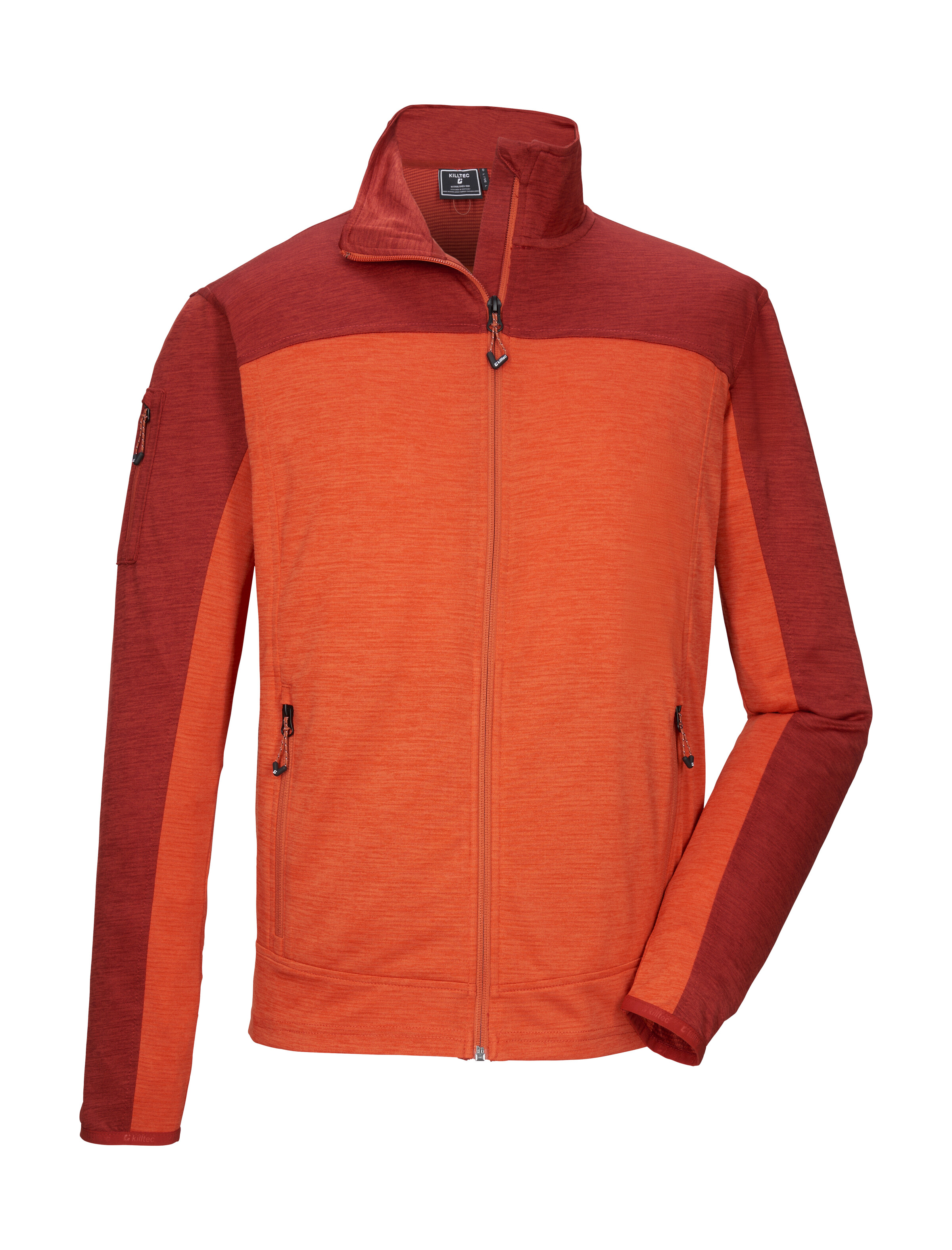 Killtec Strickjacke "KOS 42 MN FLX JCKT" Sportive Colourblock-Jacke, Kinnschutz, verschließbare Taschen