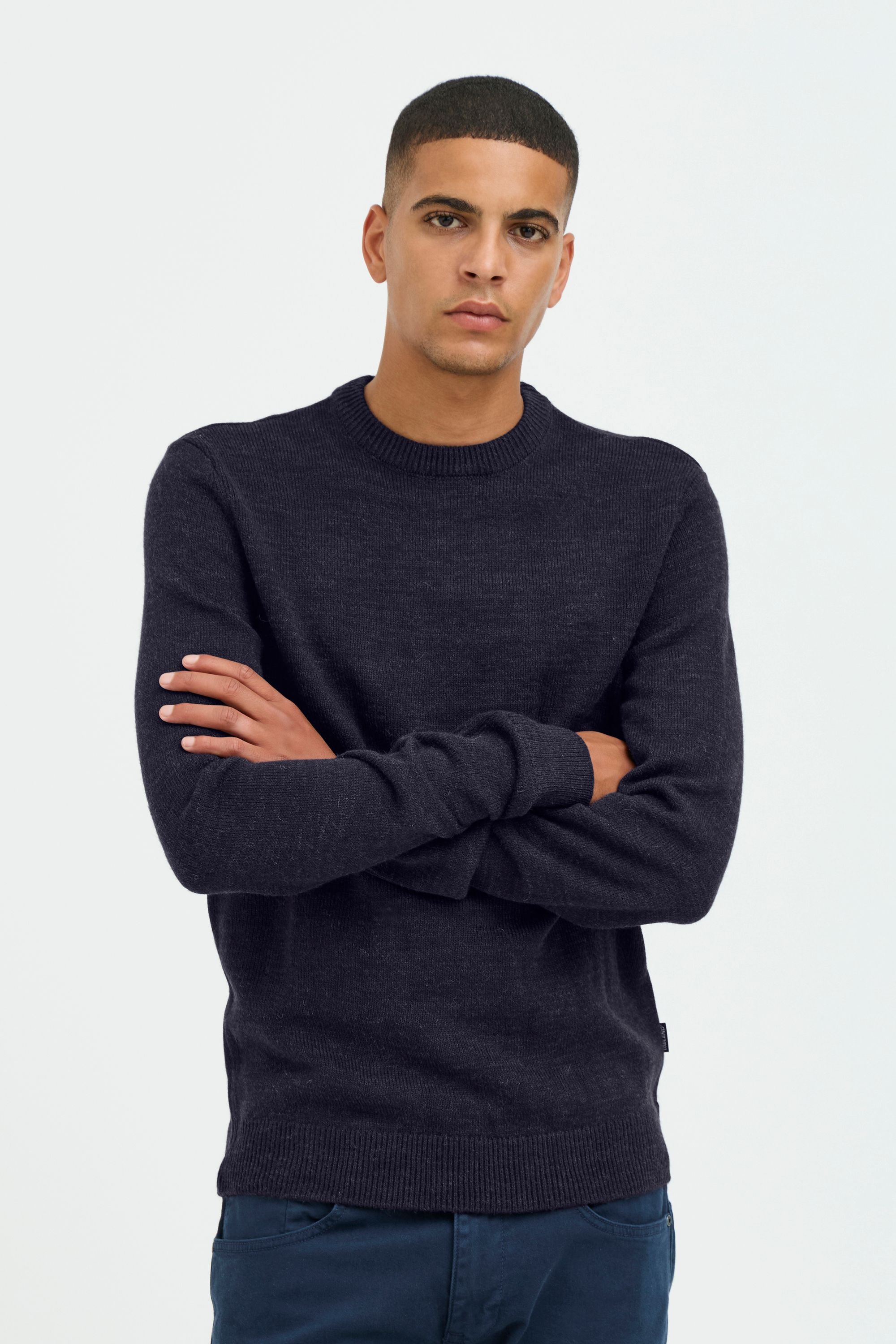 Blend Strickpullover "BHPullover" Schicker Strickpullover mit Rundhalsaussc günstig online kaufen