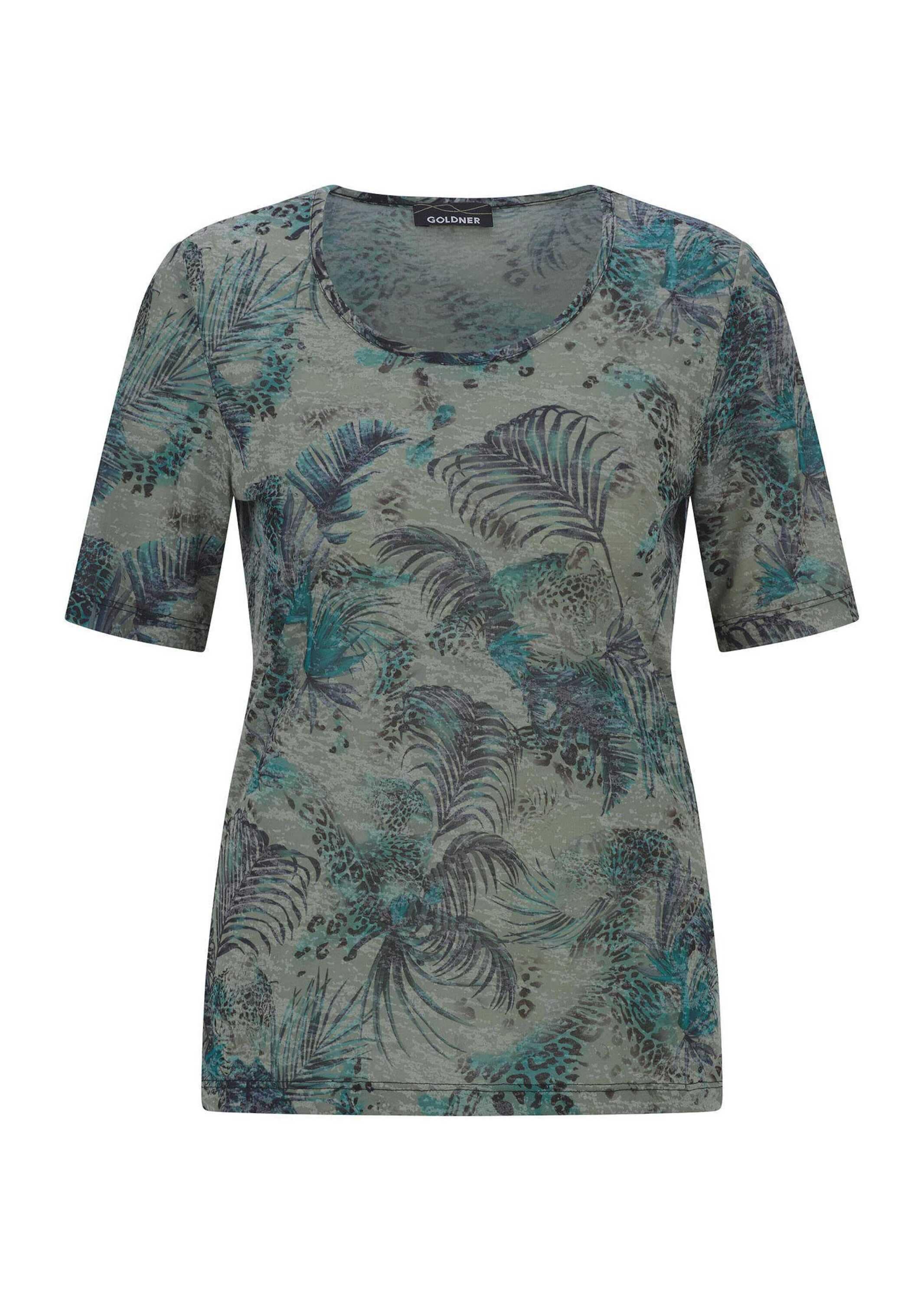 GOLDNER Kurzarmshirt "Kurzgröße Sommershirt aus pflegeleichtem Viskose-Jersey" stretchbequemer Viskosejersey