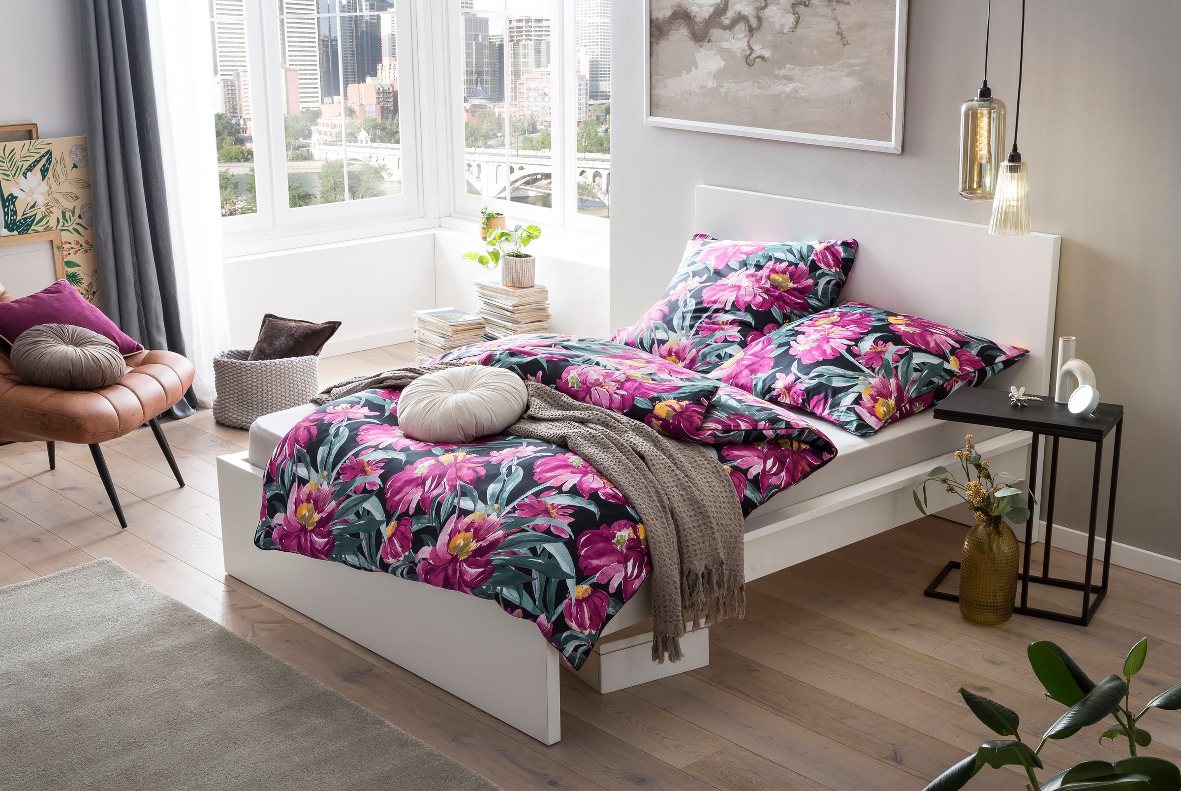 done. Bettwäsche "Peonies" beidseitig bedruckte Bettwäsche mit Keder günstig online kaufen