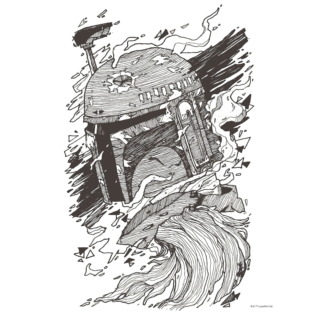 Komar Wandbild »Star Wars Boba Fett Drawing«, (1 St.)