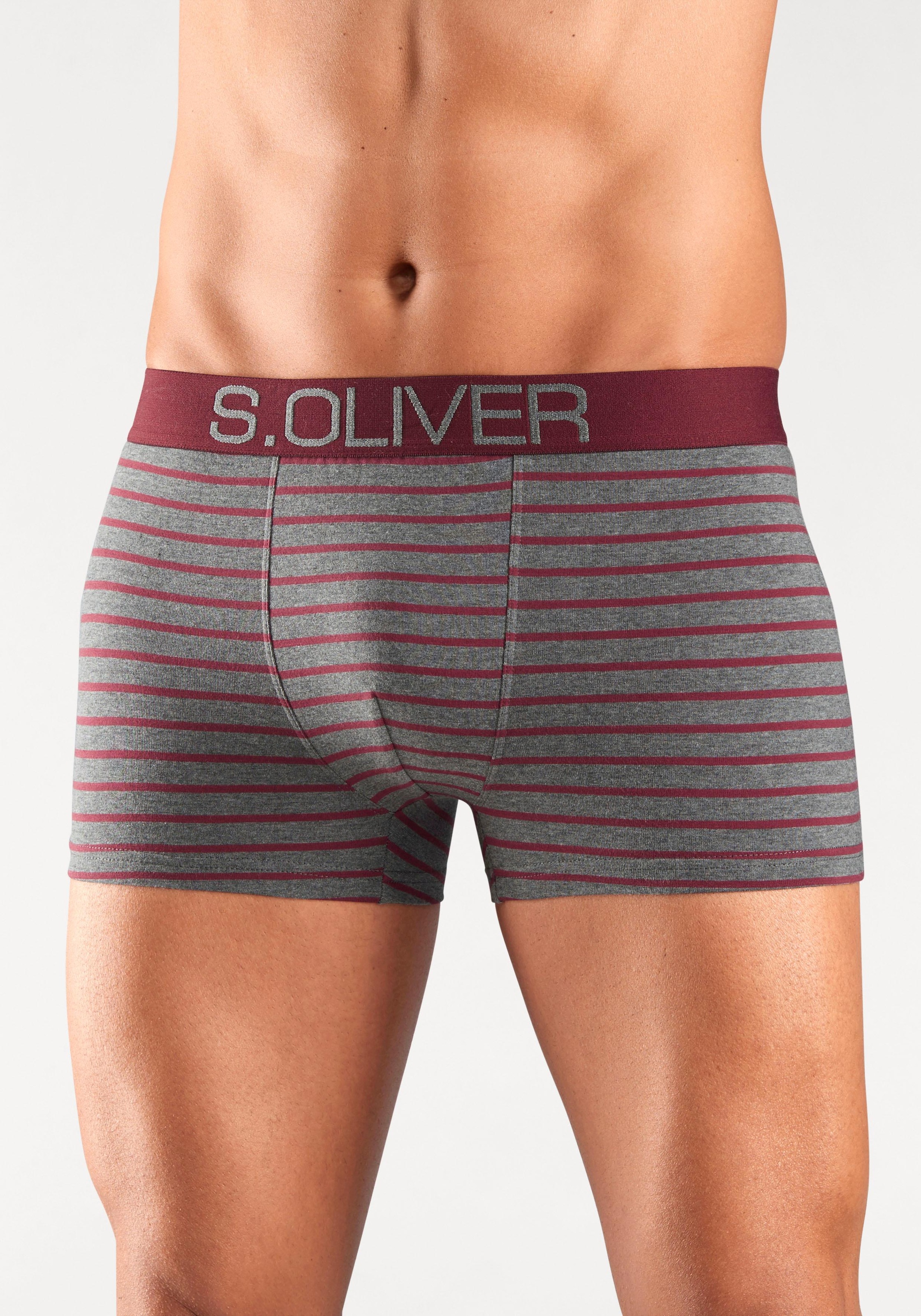 Thumbnail - s.Oliver Boxer "Boxershorts für Herren" Packung, 4 Stk. mit kontrastfarbenem Webbund