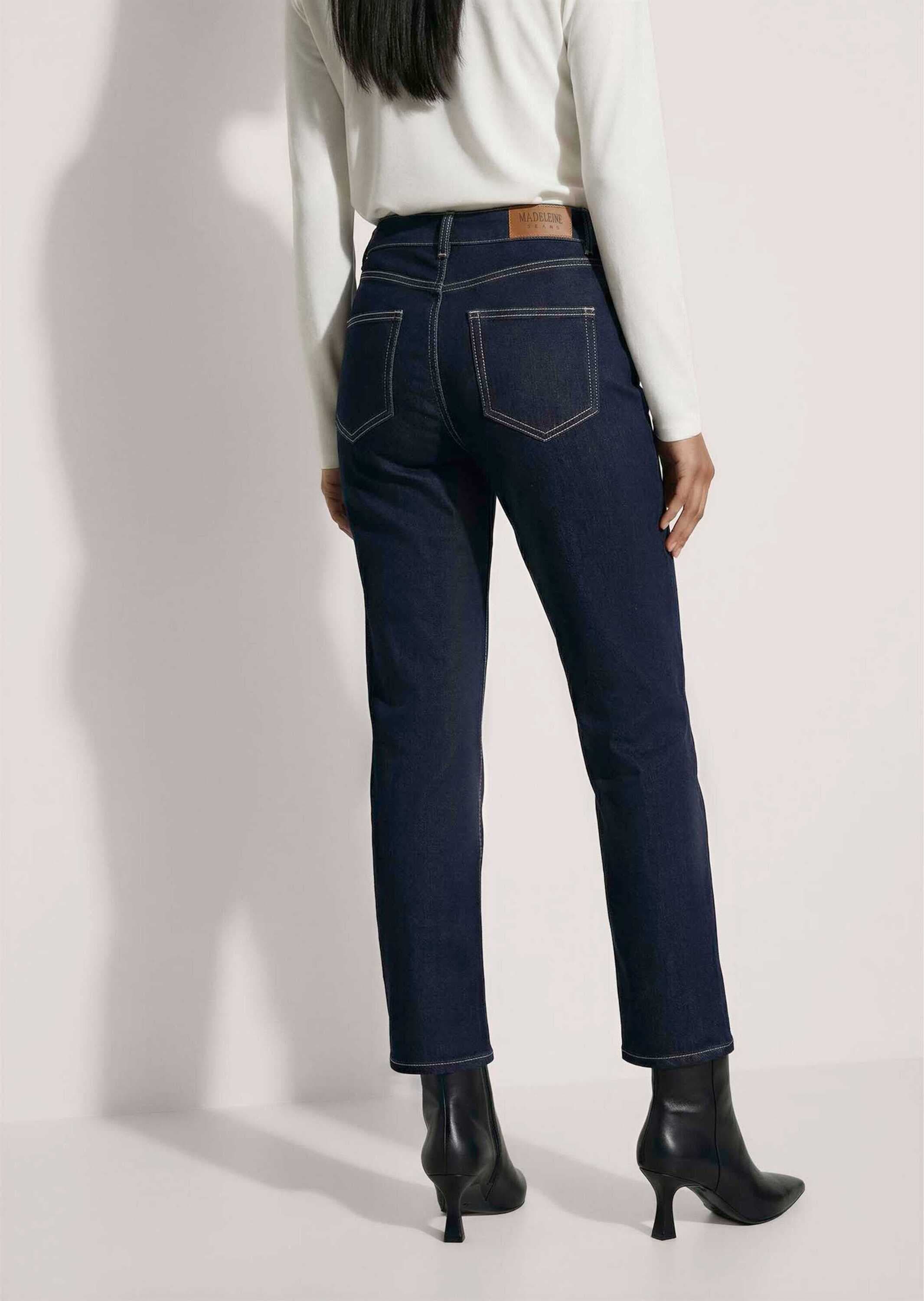 MADELEINE Regular-fit-Jeans »Jeans Gerade Jeans mit geknöpftem Saum«