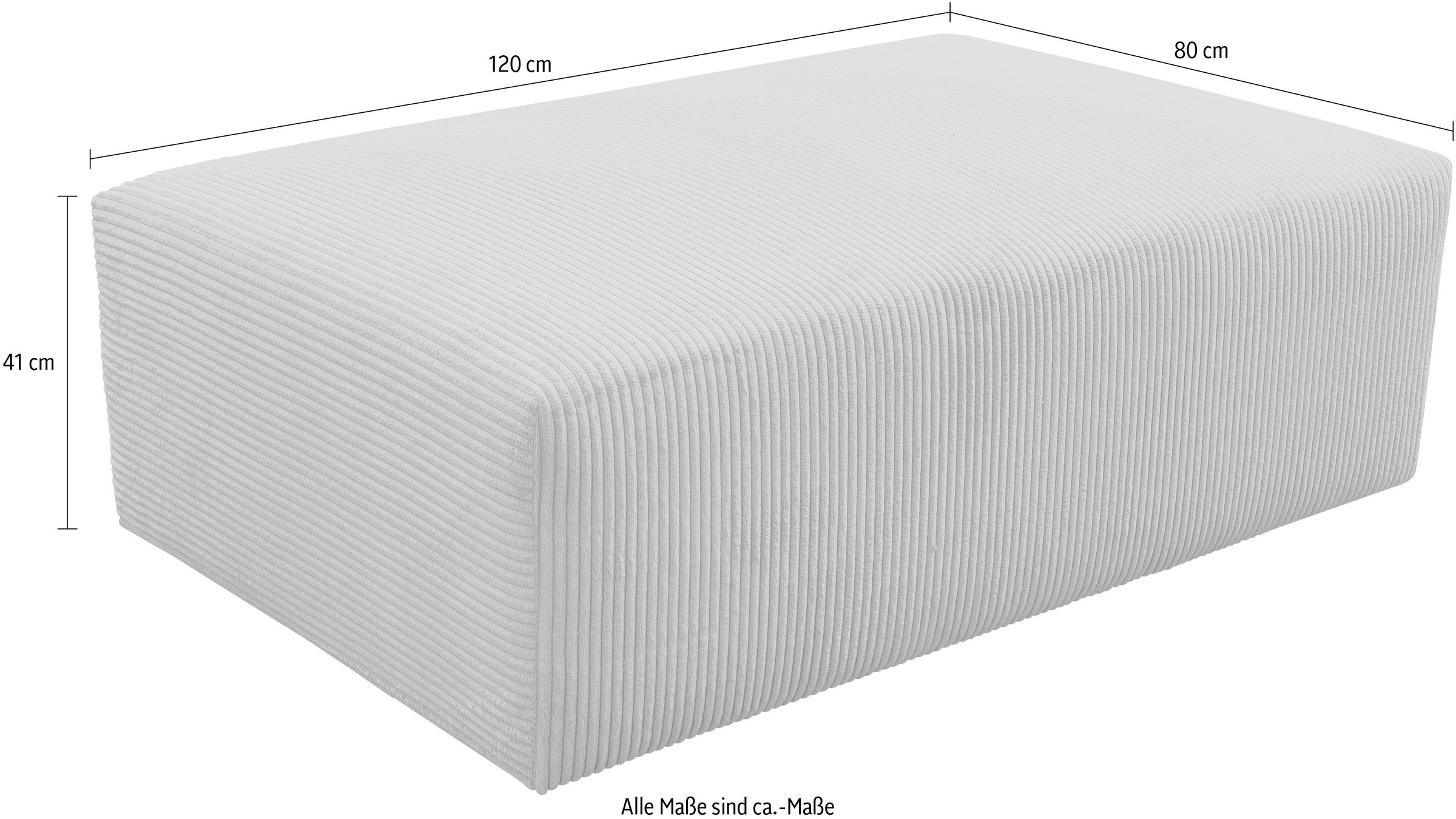 WERK2 Polsterhocker »Zeus-XL«, Curvy Trend Hocker mit urbaner Optik