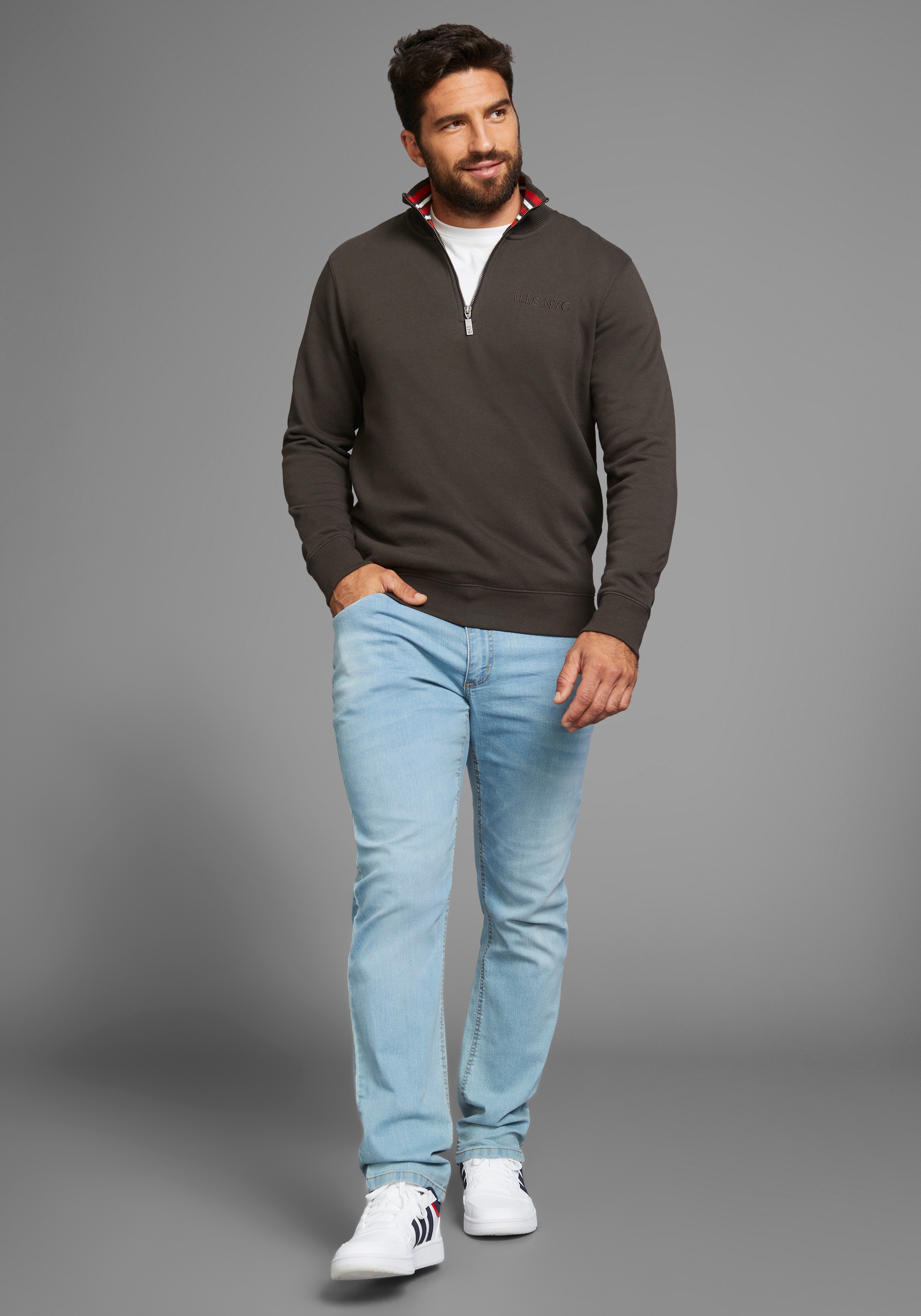 H.I.S Men Sweatshirt Anthracite L 3