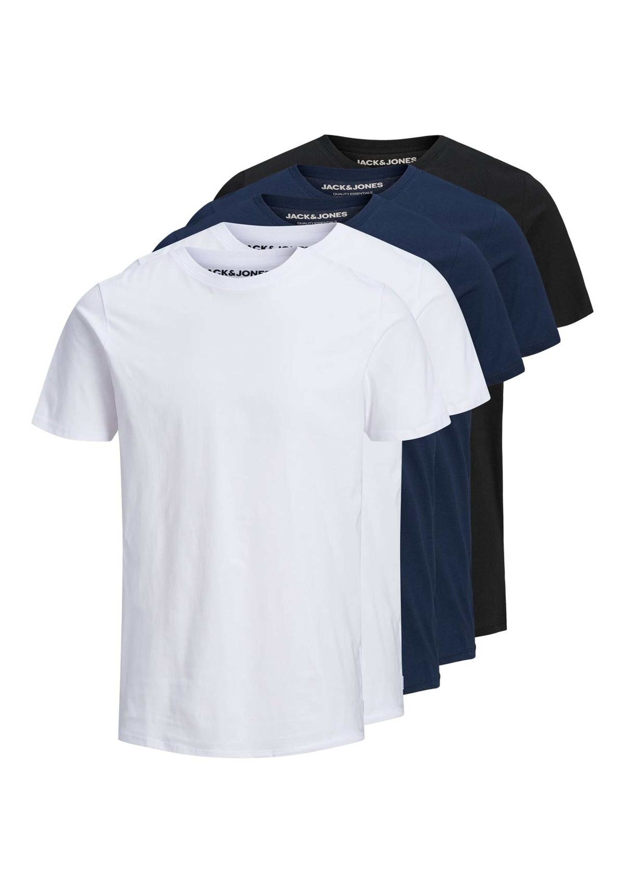 Jack & Jones T-Shirt "T-Shirt JJEORGANIC BASIC TEE O-NECK 5PK 5er Pack"