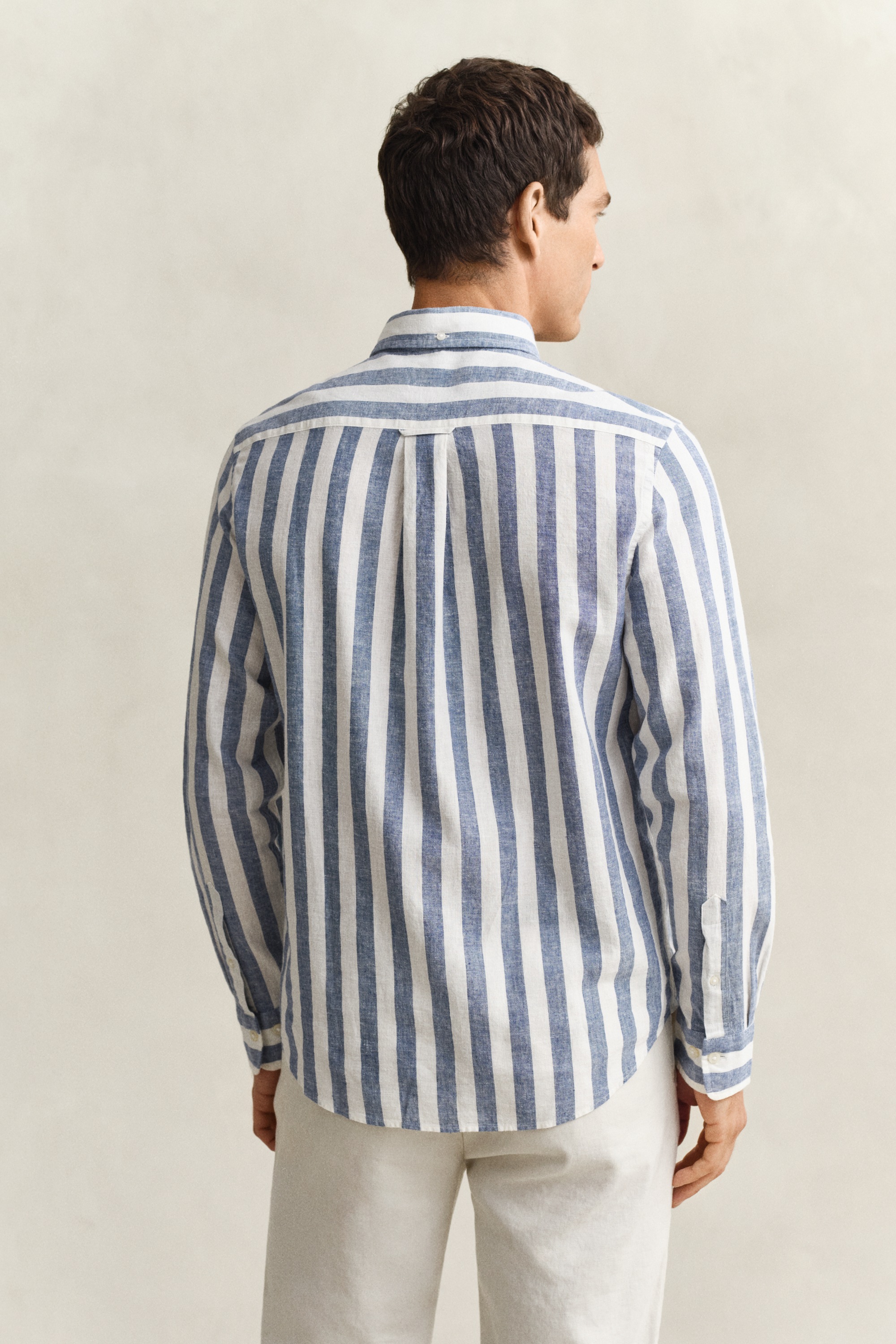 Gant Langarmhemd "REGULAR COTTON LINEN STRIPE" Button-down-Kragen günstig online kaufen