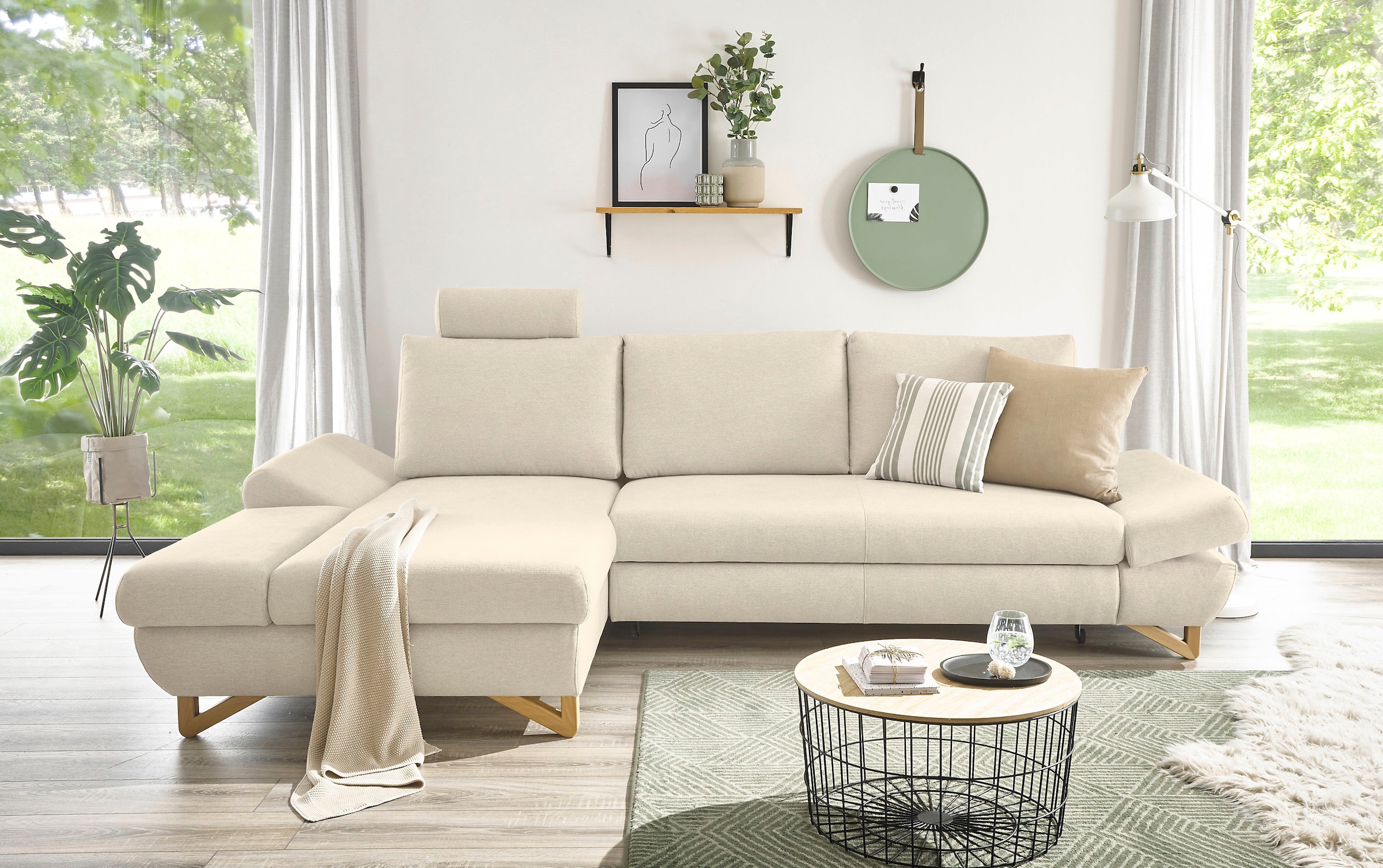 INOSIGN Ecksofa »City/Giron, L-Form,«, verstellbare Armlehnen mit Rasterfunktion