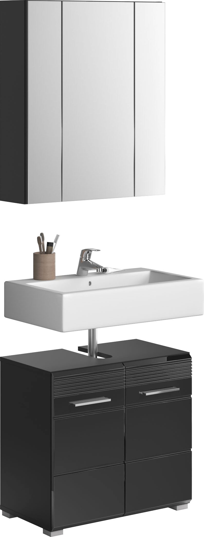 Home affaire Badmöbel-Set "Malmö, 2 teilig, bestehend aus: Waschbeckenunter günstig online kaufen