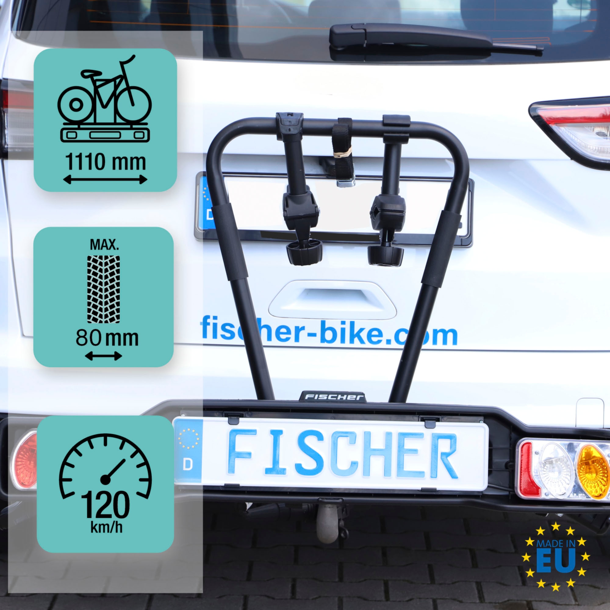 FISCHER Fahrrad Kupplungsfahrradträger »Kupplungs-Fahrradträger SmartLine black«