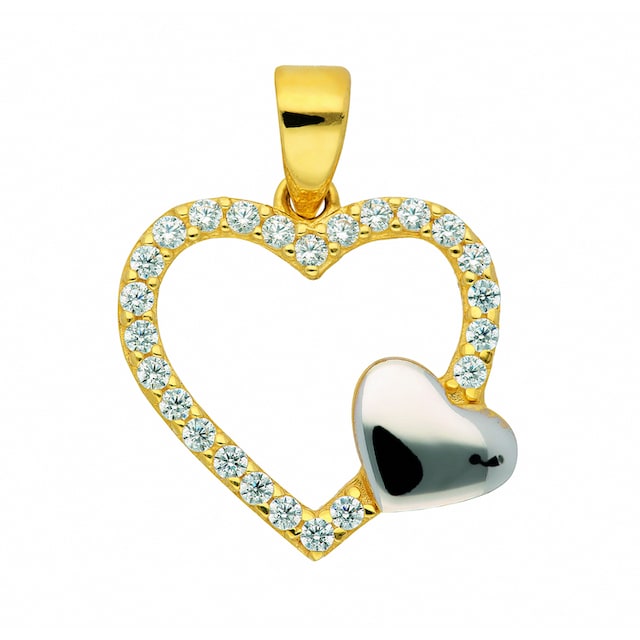 Adelia´s Kette mit Anhänger »333 Gold Anhänger Herz mit Zirkonia«,  Schmuckset - Set mit Halskette online kaufen | BAUR