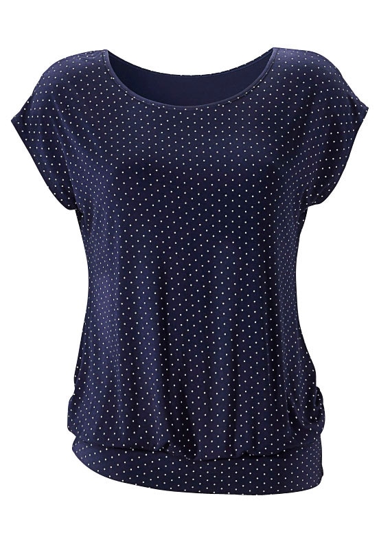 LASCANA Longshirt »mit breitem Bund«, (2er-Pack), aus weichem Viskose-Stretch