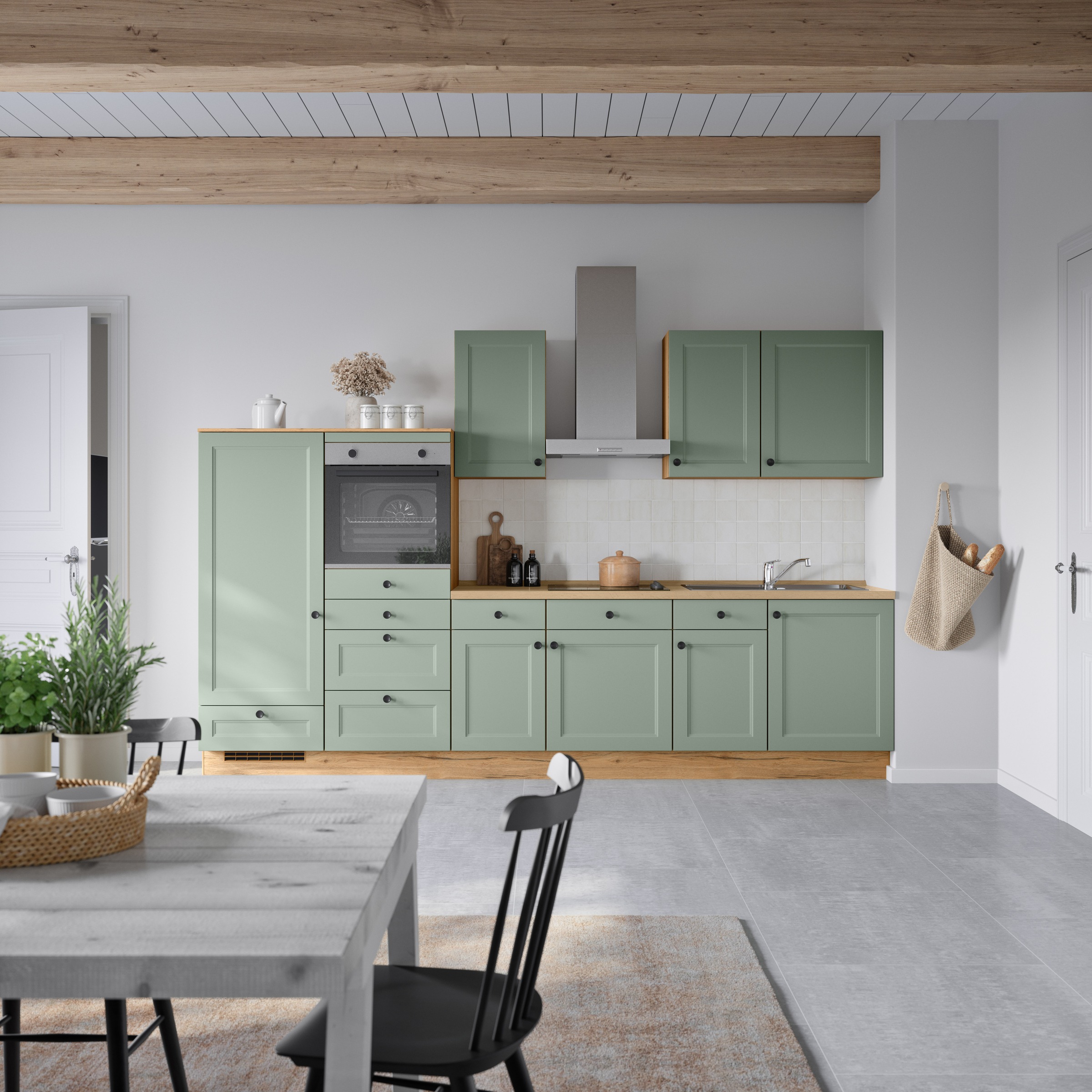 nobilia® Küchenzeile »"Cascada I"«, vormontiert, Ausrichtung wählbar, Breite 330 cm, wahlw. mit E-Geräten