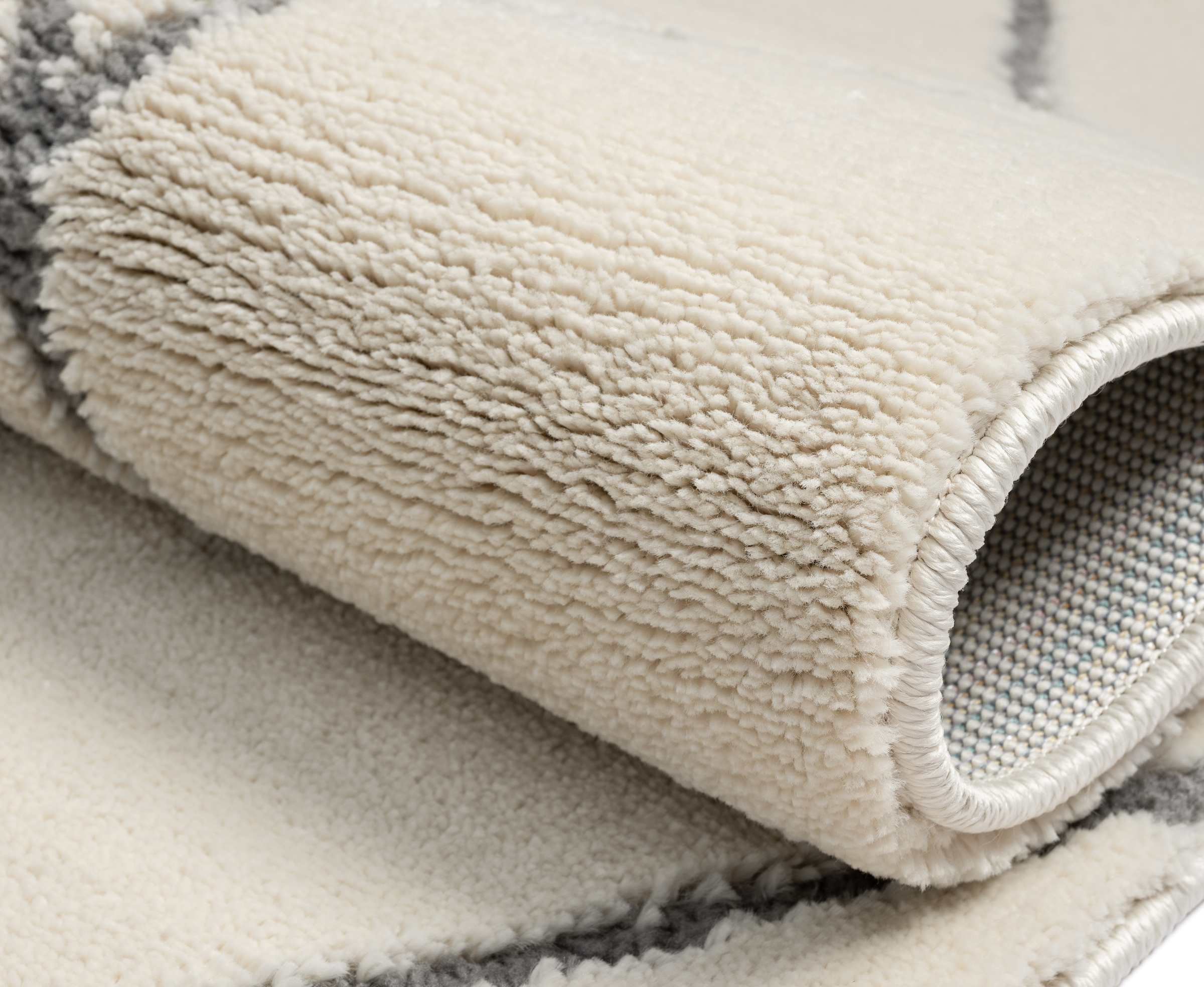 Myflair Möbel & Accessoires Hochflor-Teppich »Moroccan Design Lagerräumung«, rechteckig, 24 mm Höhe, modern, marokkanisches Design, Rauten Muster, weich, mit Fransen