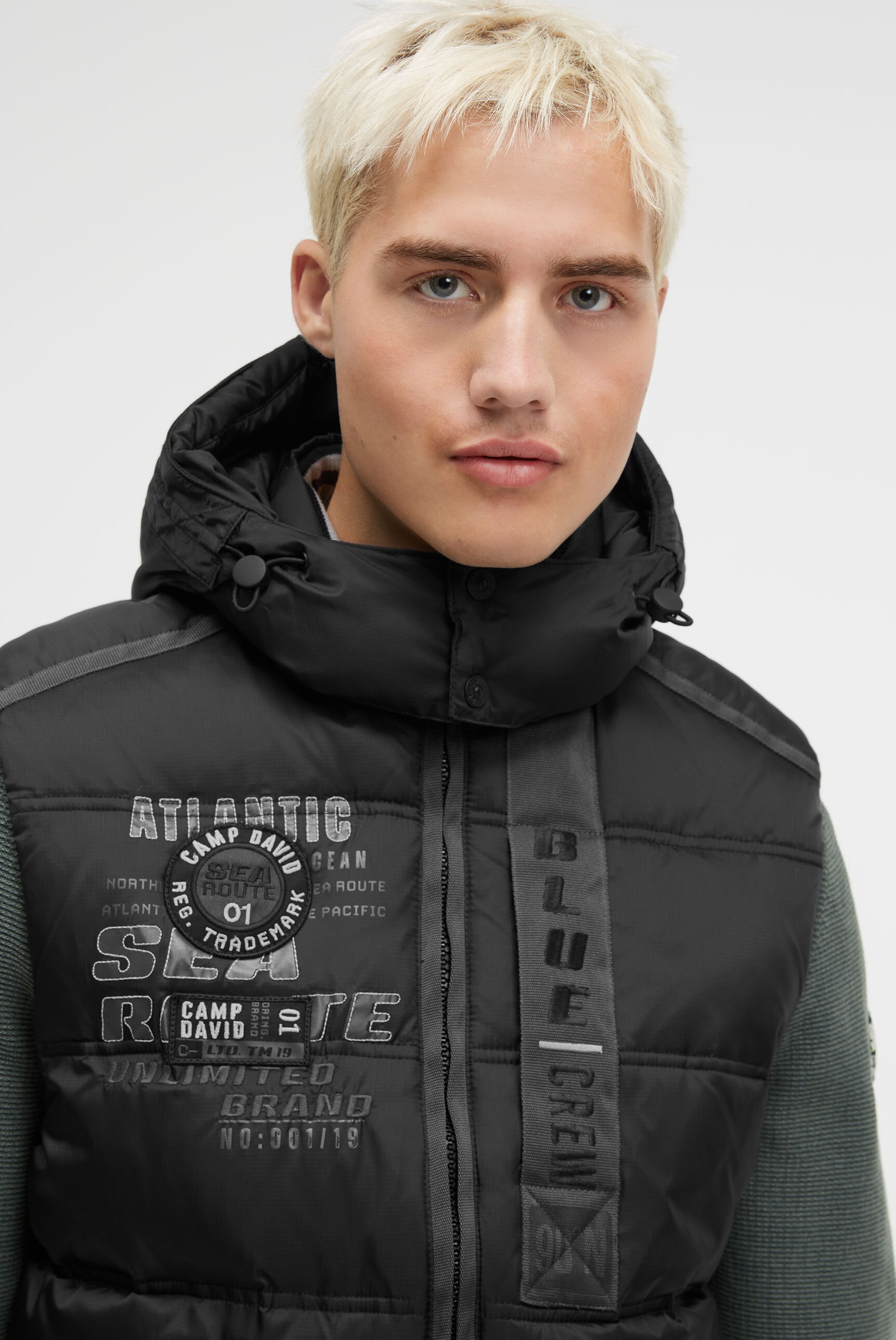 CAMP DAVID Steppweste mit Brusttasche