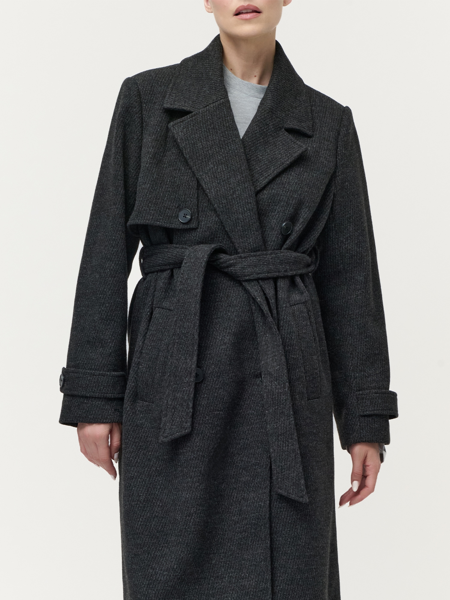 LeGer Wintermantel "Cora, LeGer by Lena Gercke" mit Taillengürtel, normale Passform, Melange-Qualität