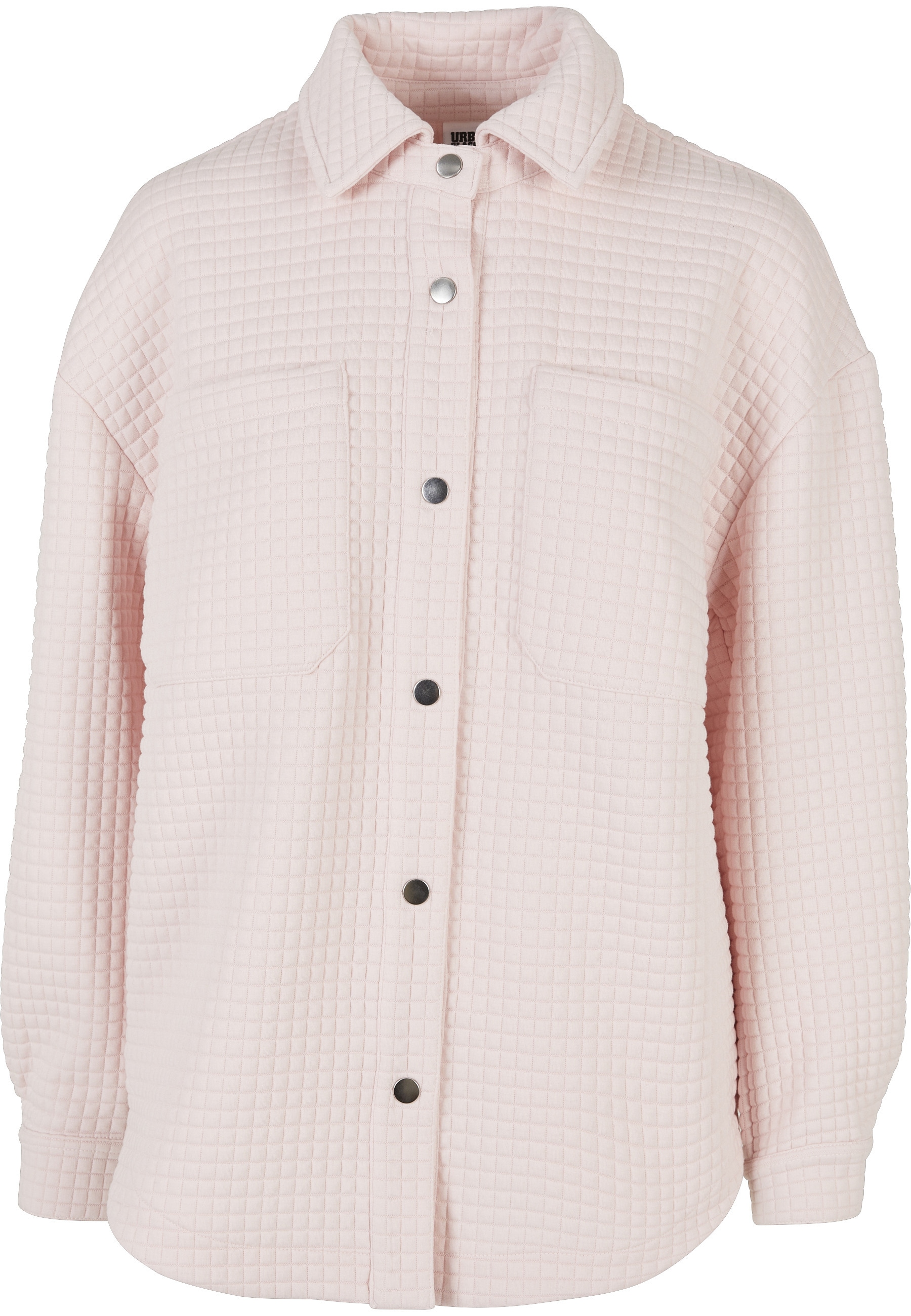 URBAN CLASSICS Langarmhemd "Urban Classics Damen Ladies Quilted Sweat Overshirt"