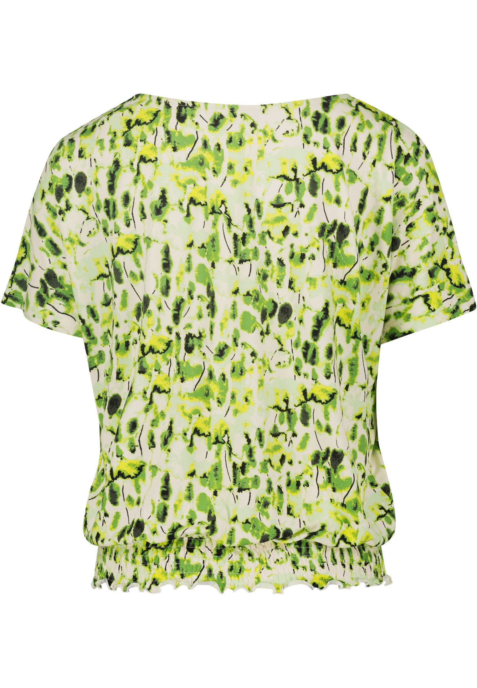 Zero Kurzarmshirt »zero Shirt kurzarm mit gerafftem Saum«, (1 tlg.), Rüschen