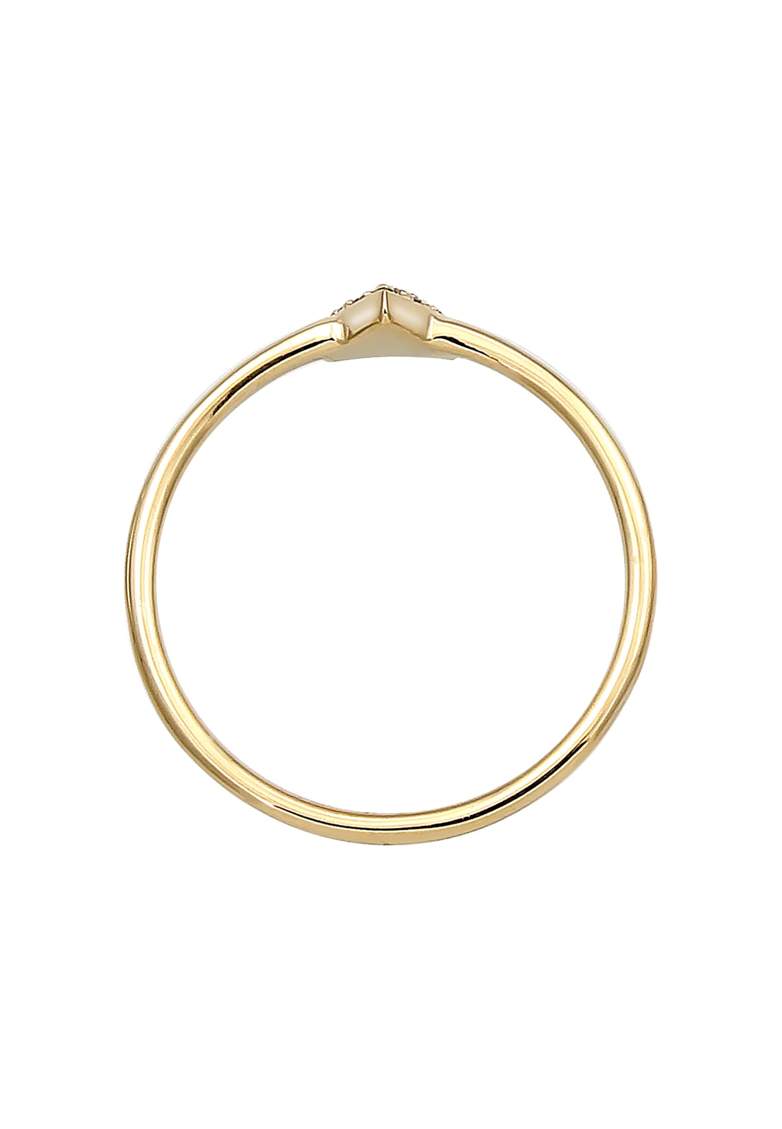 Elli DIAMONDS Verlobungsring »Dreieck Diamant Weiß Brillantschliff (0.03 ct) 375 Gelbgold«