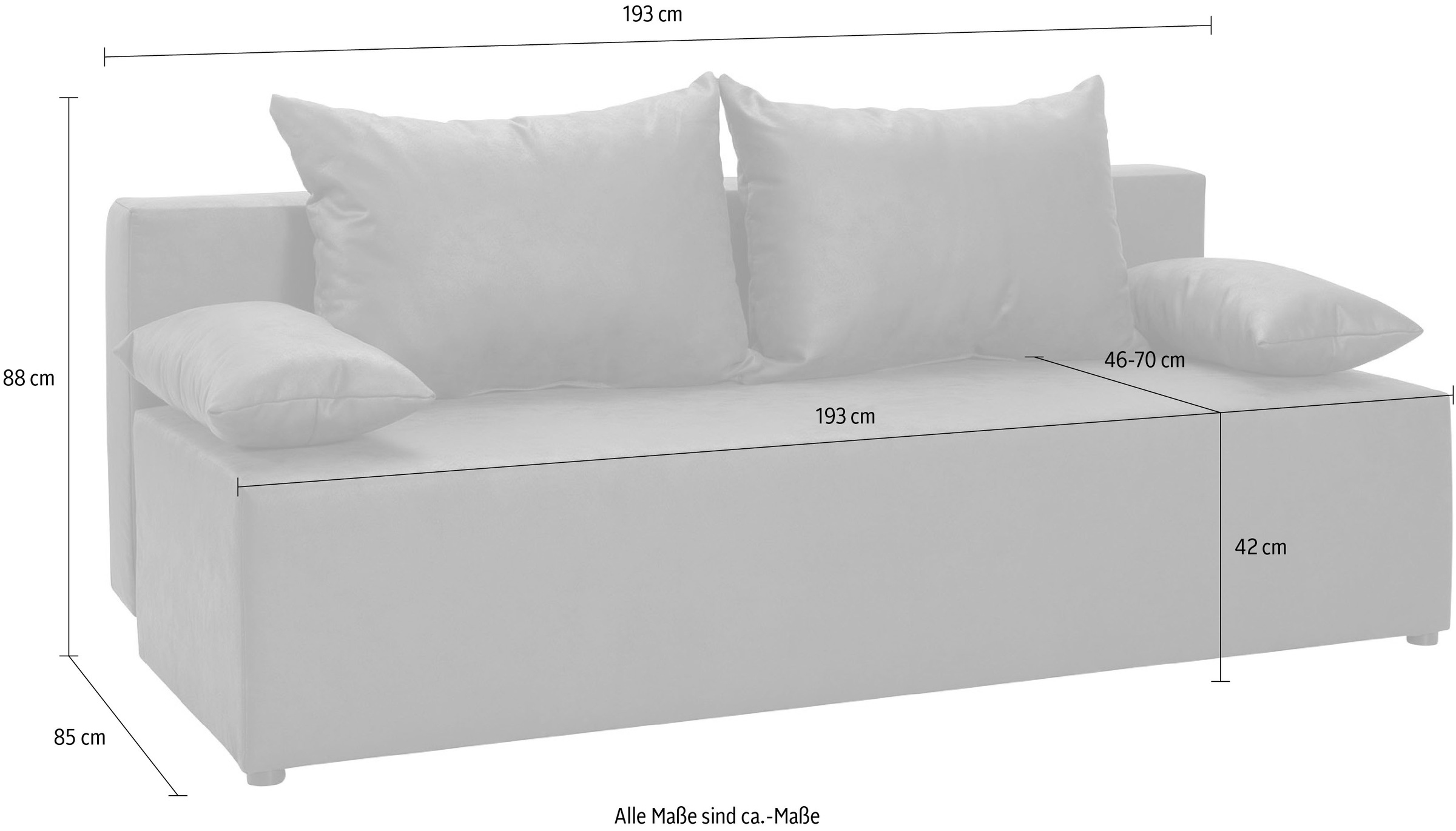 exxpo - sofa fashion Schlafsofa »Exxpo Tabou, Sofabett mit tollen Optionen«, Bettfunktion,Bettkasten, wahlweise mit Liftbettfunktion und Federkern