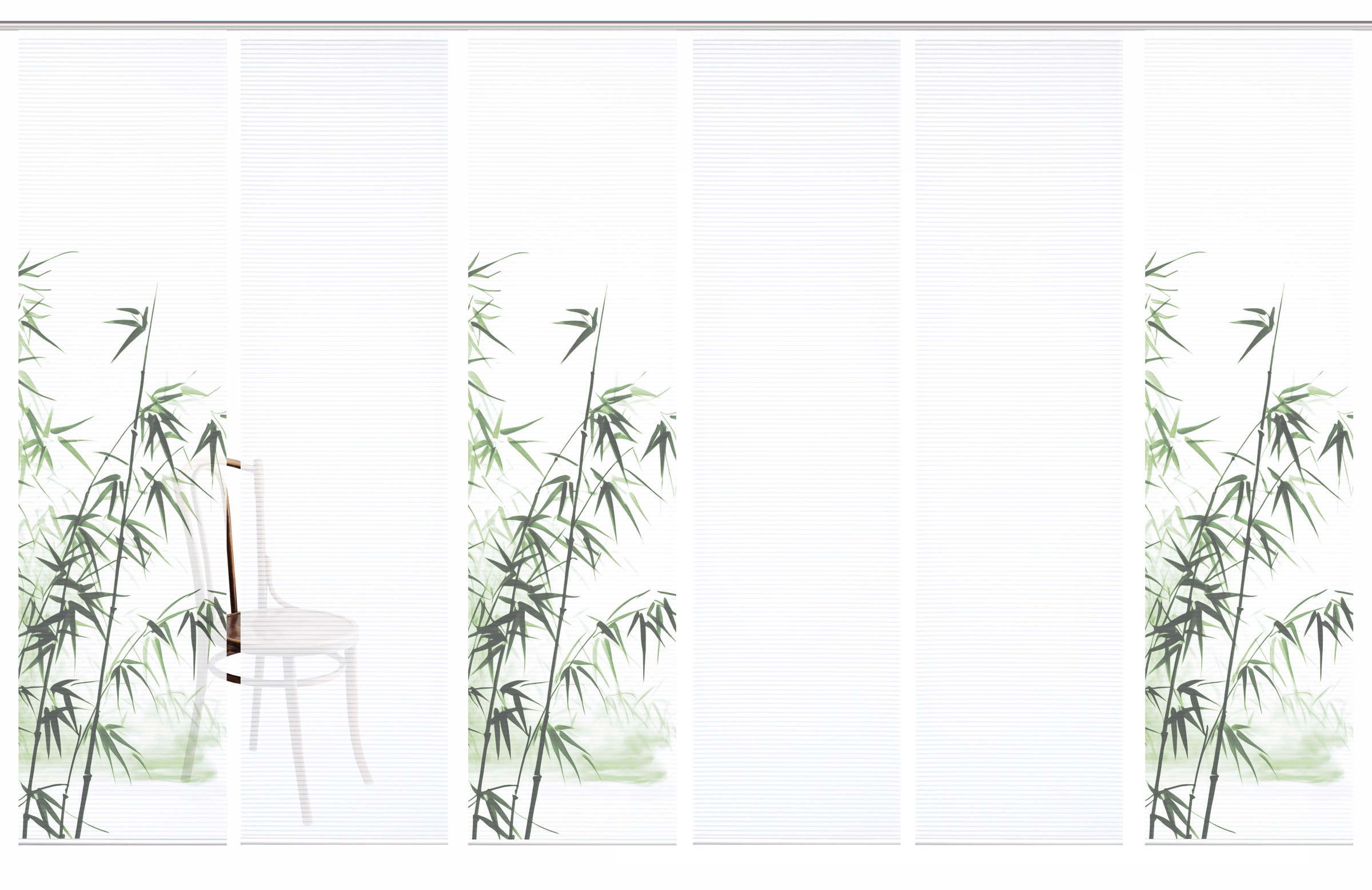 HOME in green Schiebegardine "RUFUS" Paneelwagen 6 Stk. tlg. Bambusoptik, S günstig online kaufen