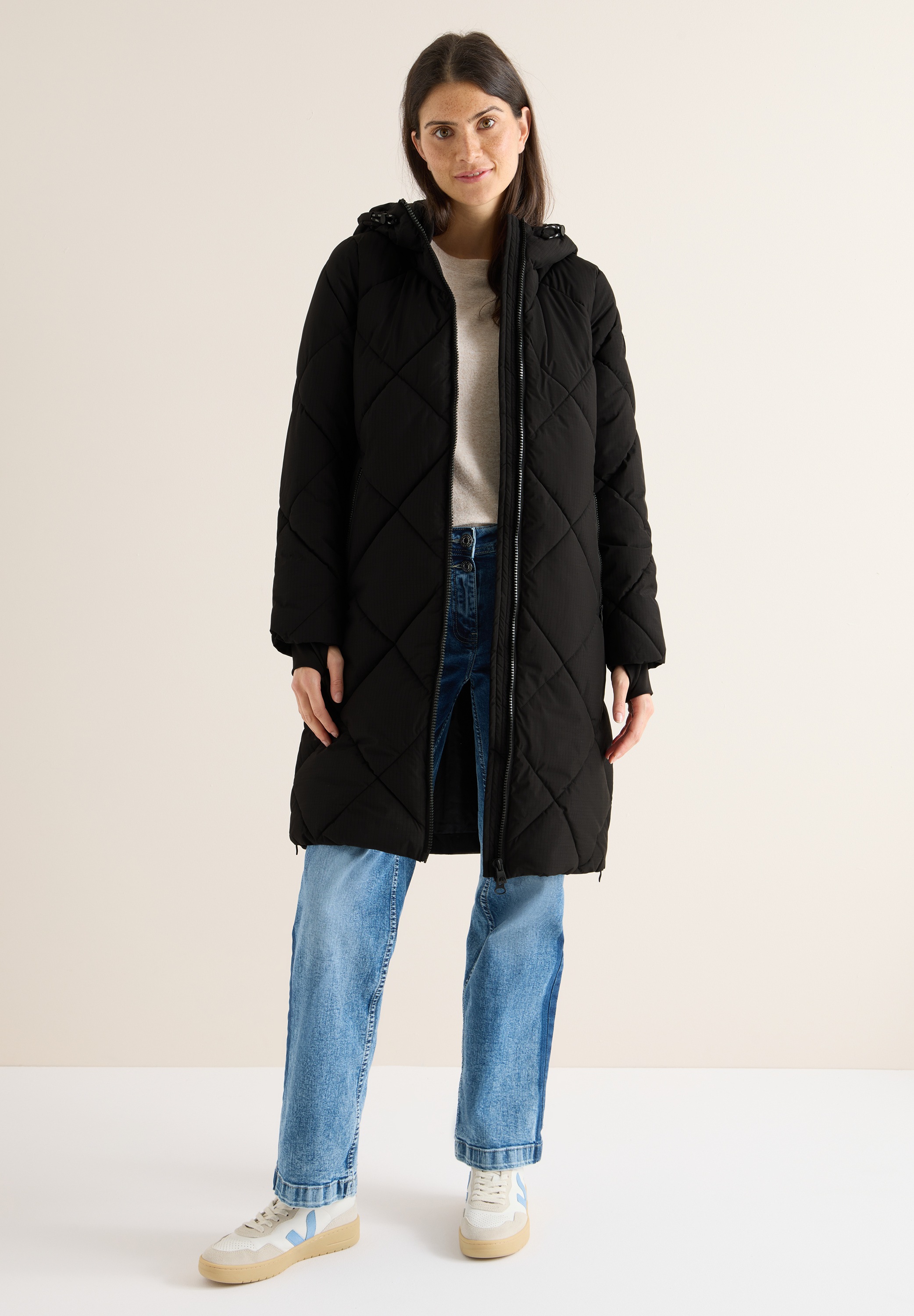 Thumbnail - Cecil Steppmantel mit Kapuze