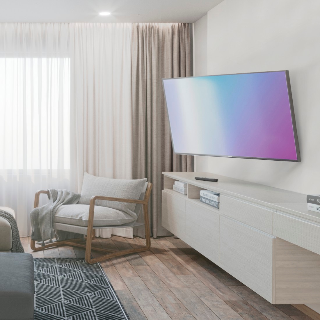 Hama TV-Wandhalterung »TV-Wandhalterung vollbeweglich 32 bis 75 Zoll 55 65 75 bis 40 kg« Schwenkbar 160 Grad, neigbar 15 Grad, ausziehbar