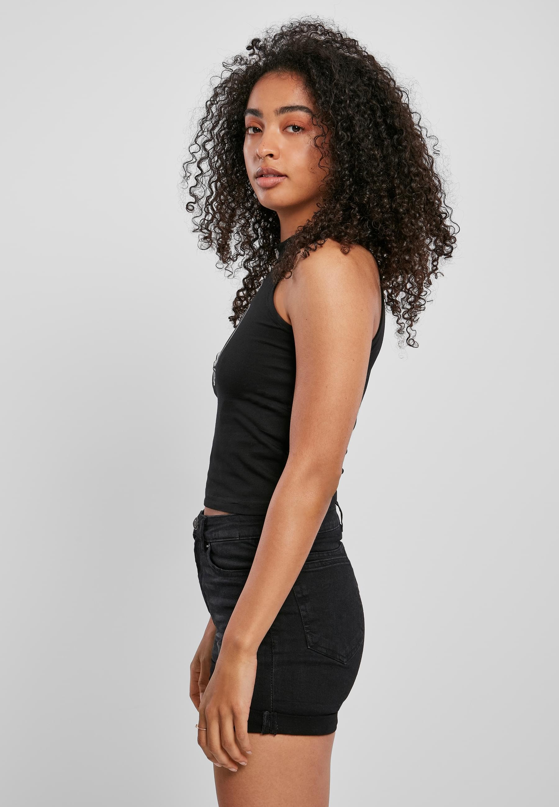 MisterTee Muskelshirt »MisterTee Damen Ladies Dragon Turtleneck Short Top«, (1 tlg.)
