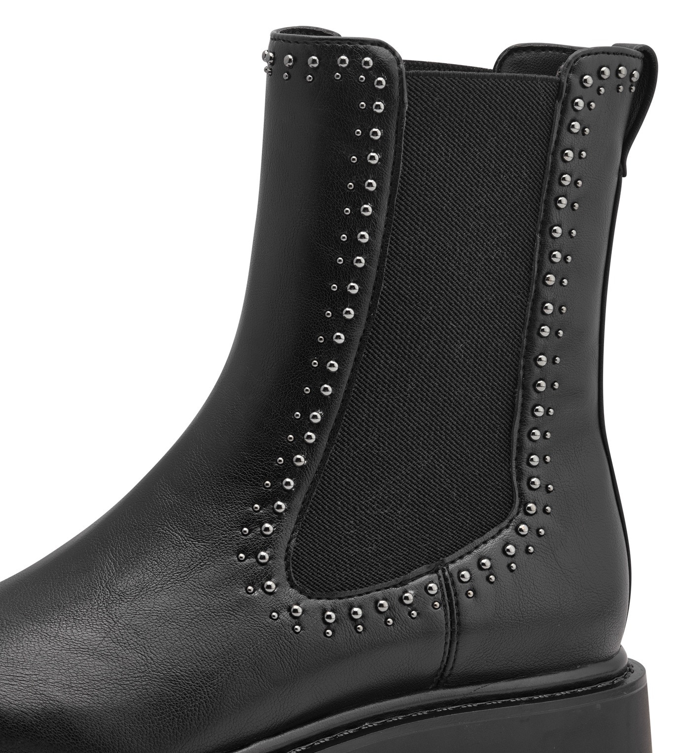 Tamaris Chelseaboots, Blockabsatz, Stiefelette, Bikerboots mit glänzenden Nieten besetzt