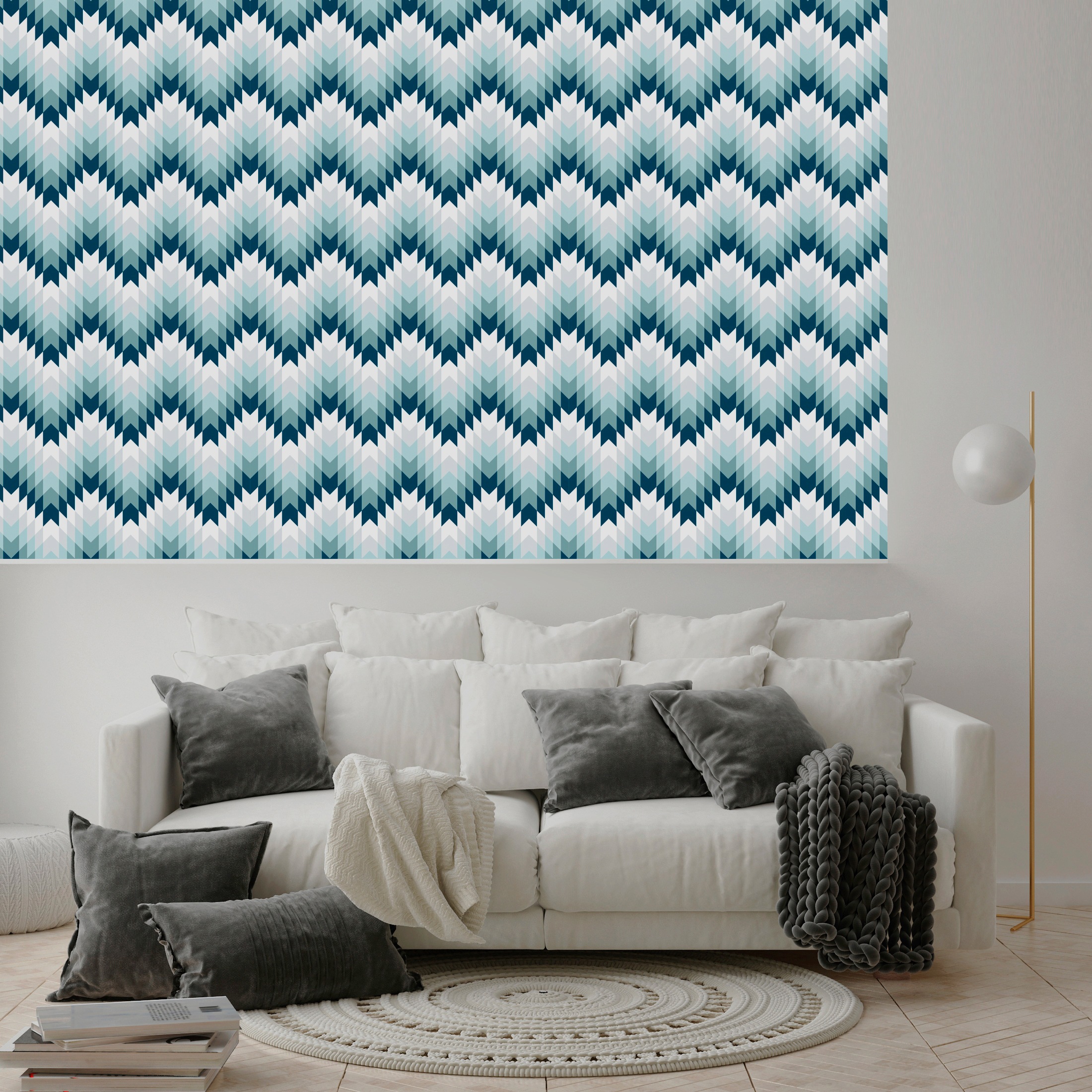 queence Vinyltapete »Agnes« Farbverlauf | abstrakt | bedruckt glatt 90x250cm, selbstklebend, kinderleichte Anbringung, , Sticker