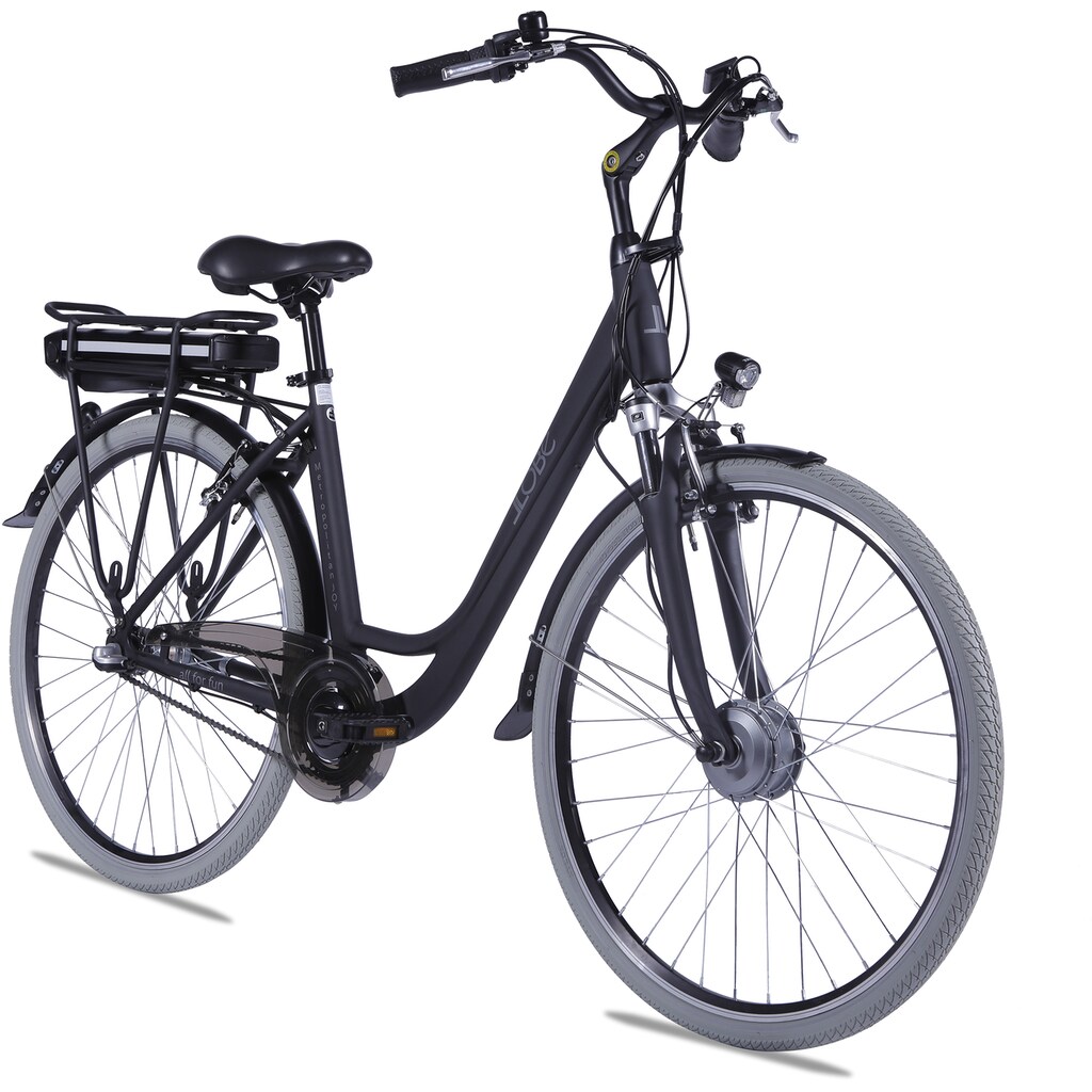 LLobe E-Bike »Metropolitan JOY schwarz 13 Ah«, 3 Gang, Frontmotor 250 W