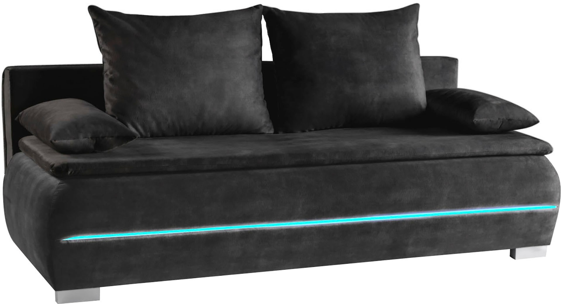 WERK2 Schlafsofa »Tekla LED«, 2-Sitzer Schlafcouch mit Bettkasten & stylischer RGB-LED-Beleuchtung