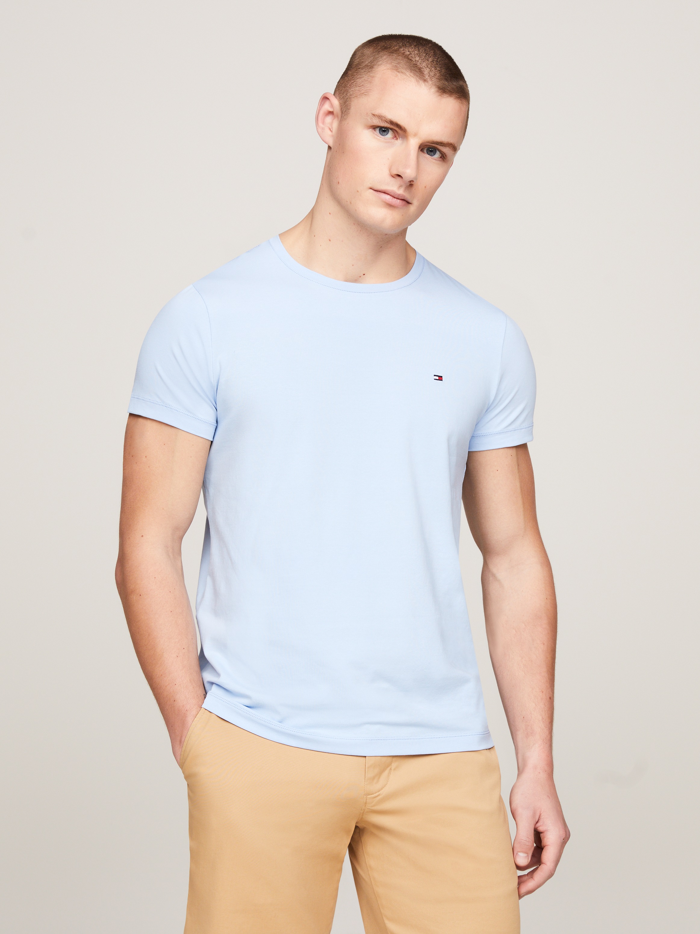 Tommy Hilfiger T-Shirt »STRETCH SLIM FIT TEE«, mit Rundhalsausschnitt