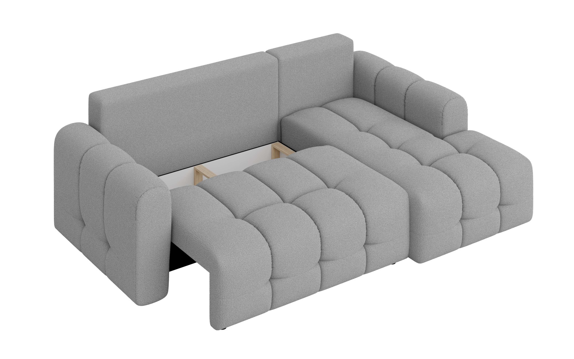 INOSIGN Ecksofa »Manilla, wahlweise mit Bettfunktion, B/T/H 265/170/91 cm«, L-Form mit Recamiere rechts/links bestellbar, Wellenunterfederung