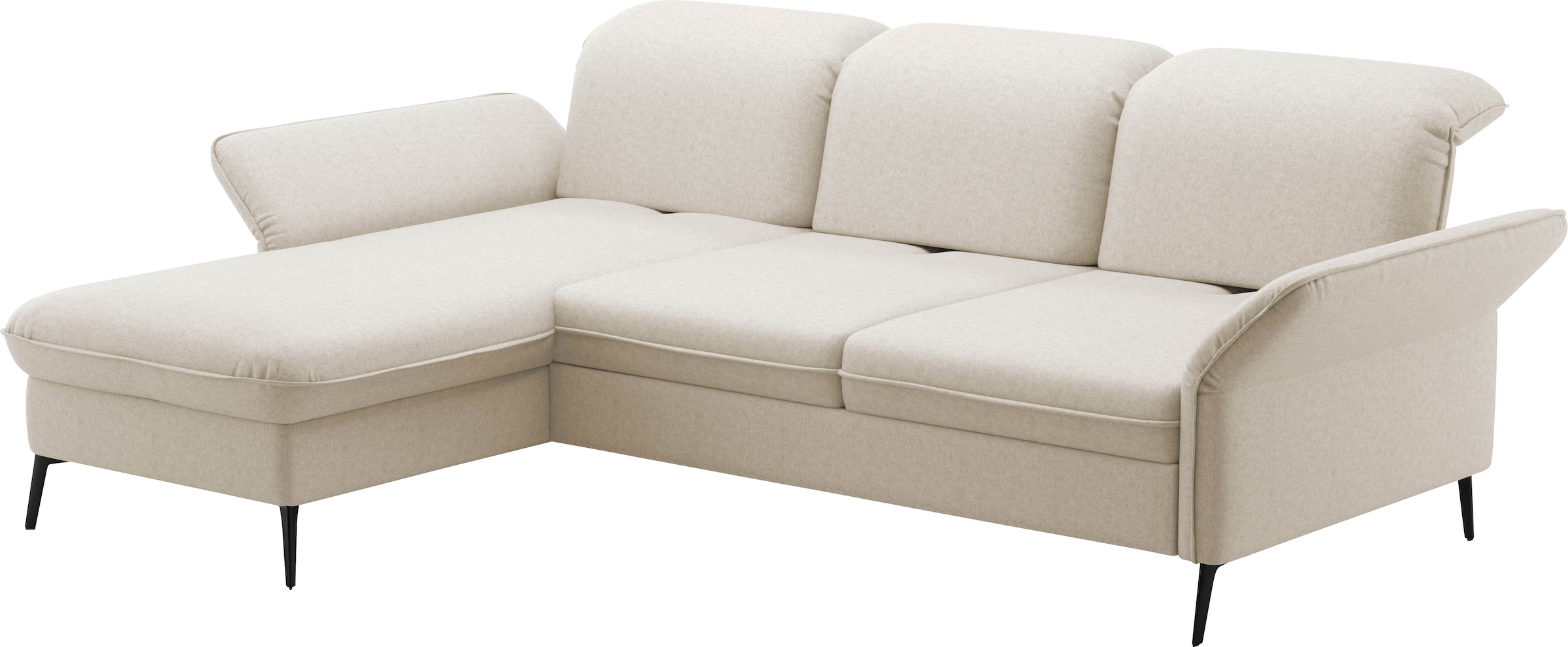 sit&more Ecksofa »Emely, inkl. Sitztiefenverstellung«, wahlweise mit Bettfunktion,Bettkasten,Kopf- & Armteilverstellung