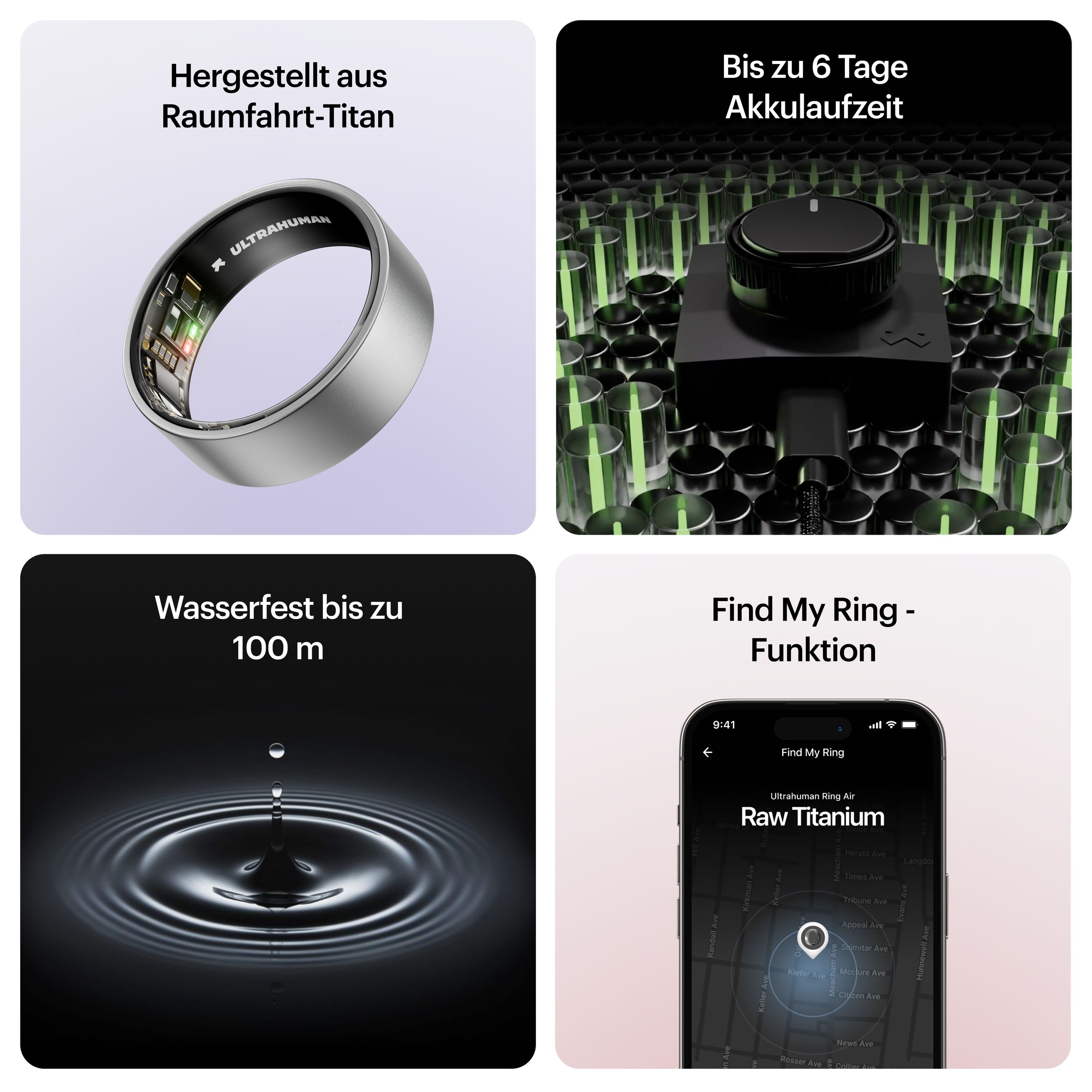 Ultrahuman Activity Tracker »Smartring AIR - Größe 8« Schlaf- und Fitness-Tracker für Frauen und Männer